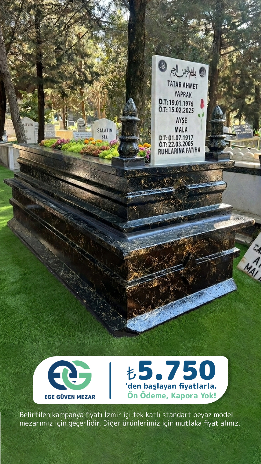Ege Güven Mezar Facebook ad from Apr 3, 2026