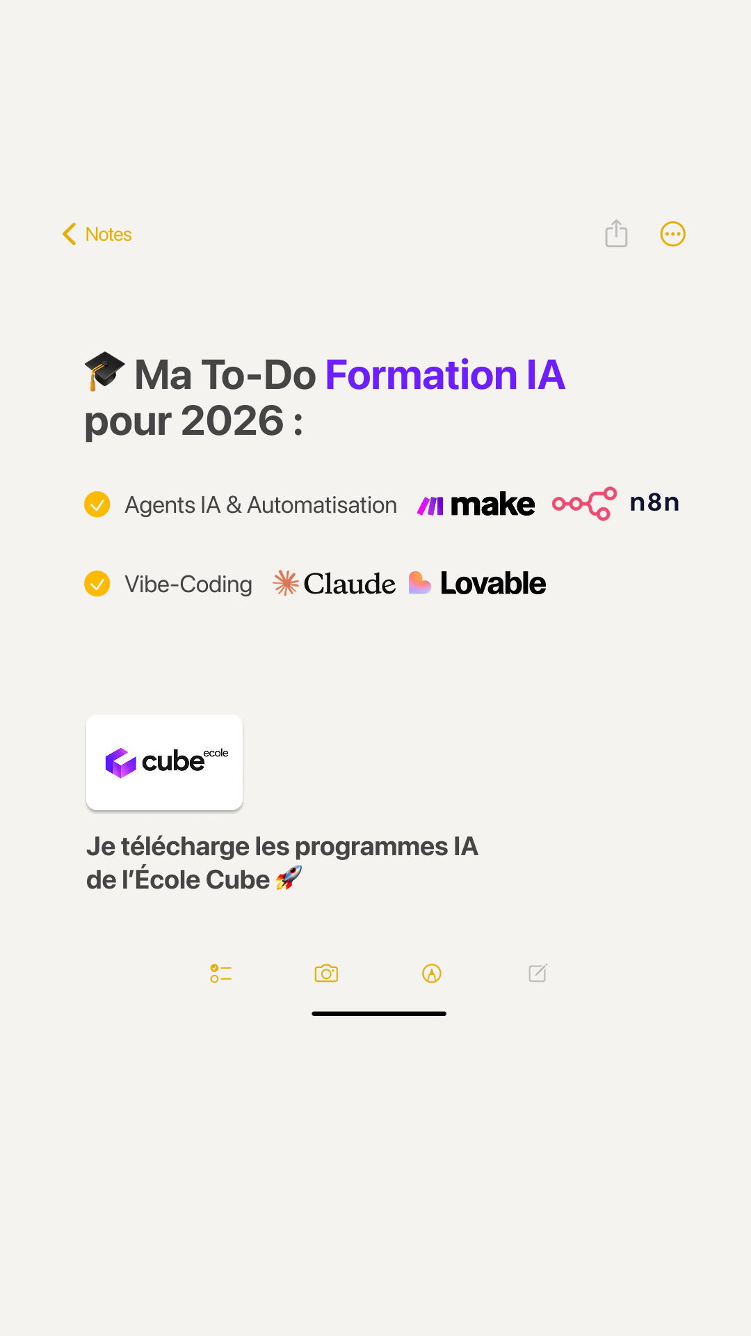École Cube Facebook ad
