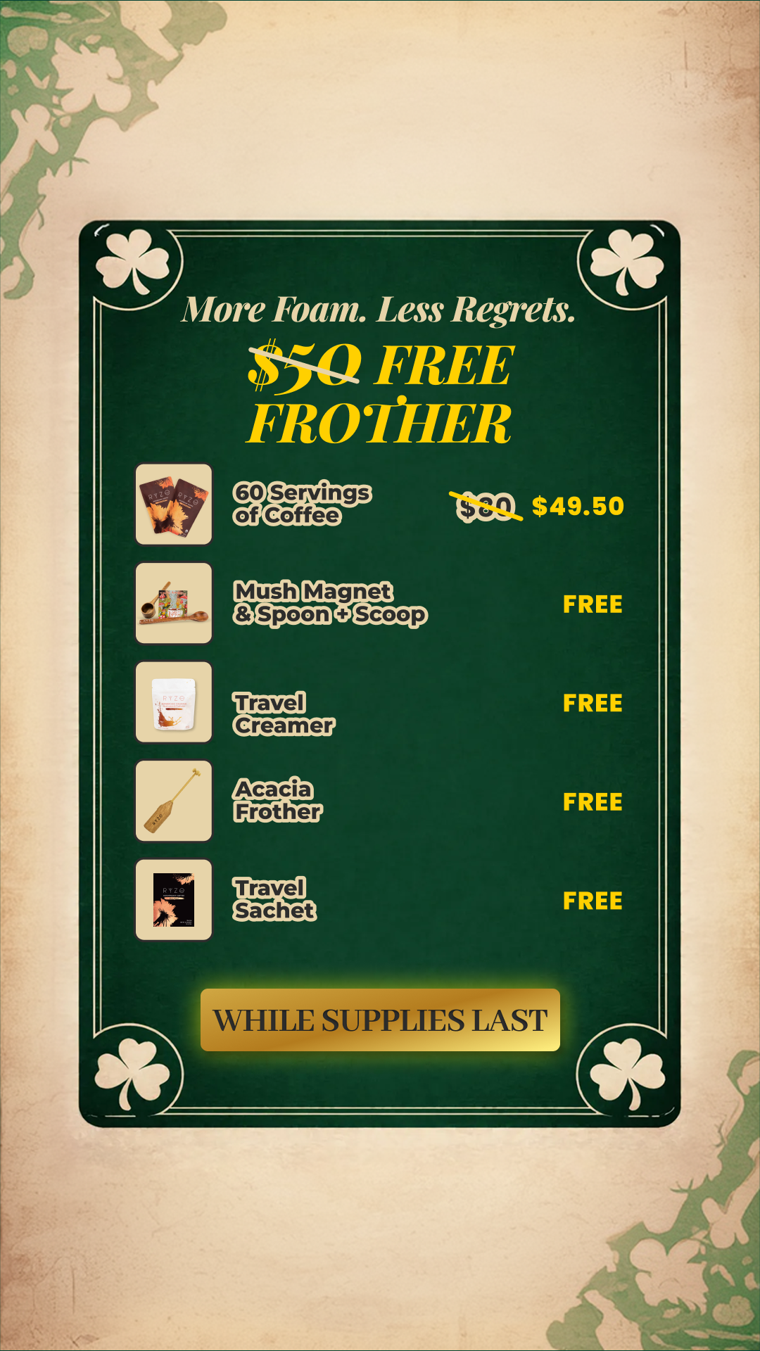 RYZE Superfoods Facebook ad