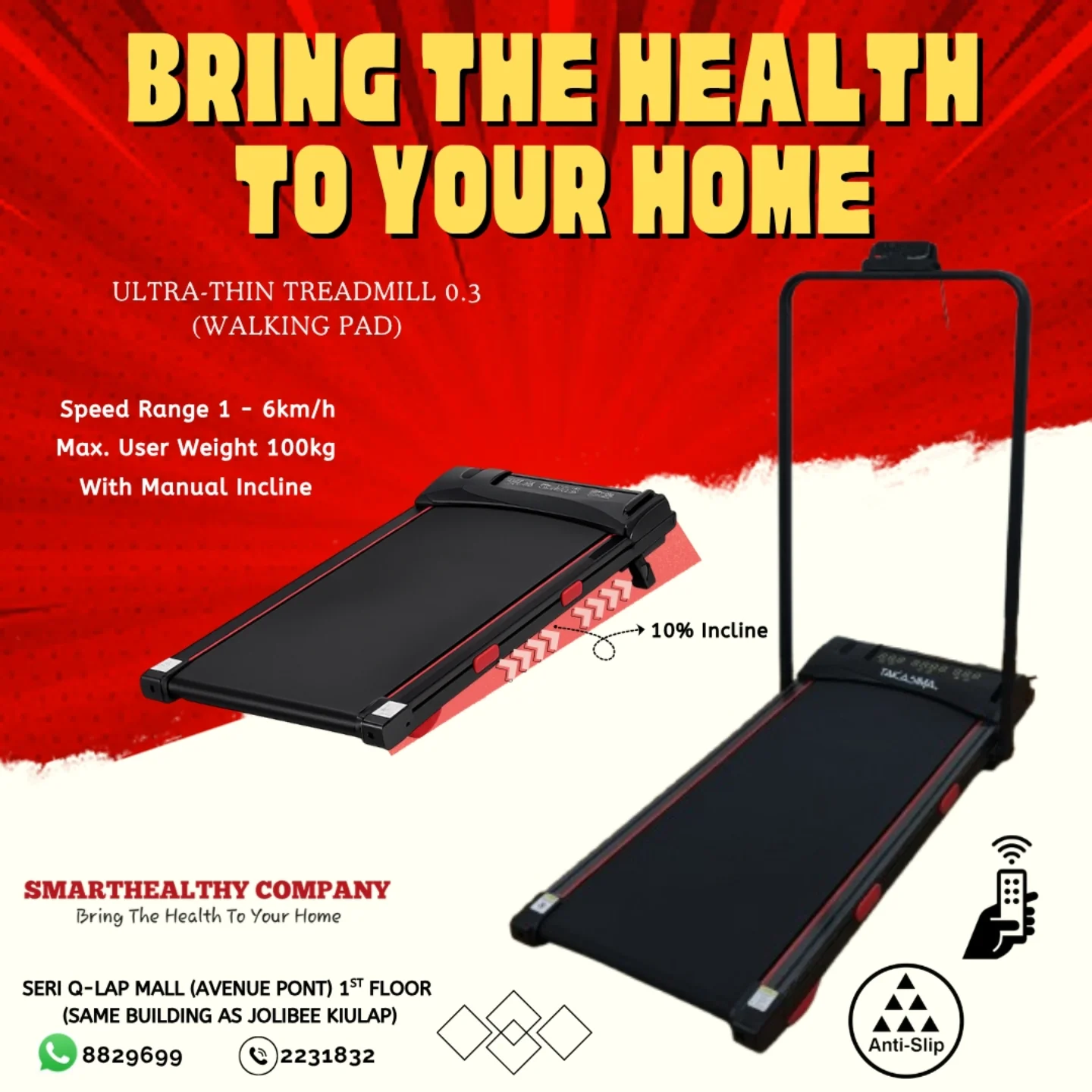 Smarthealthy Co Facebook ad: From small foldable treadmills, medium multifunction…