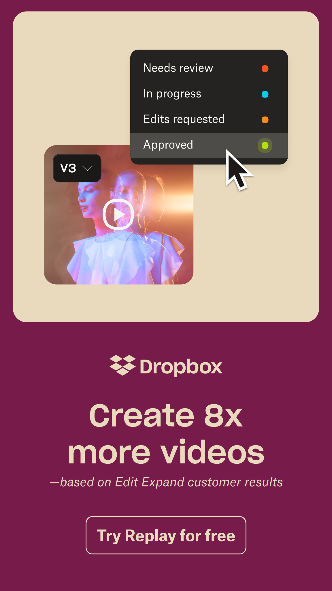 Dropbox Facebook ad