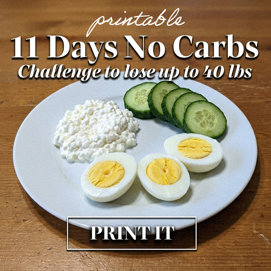 No Carbs Challenge Facebook ad