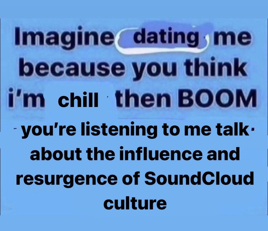 SoundCloud Facebook ad: i could write a 10 page dissertation