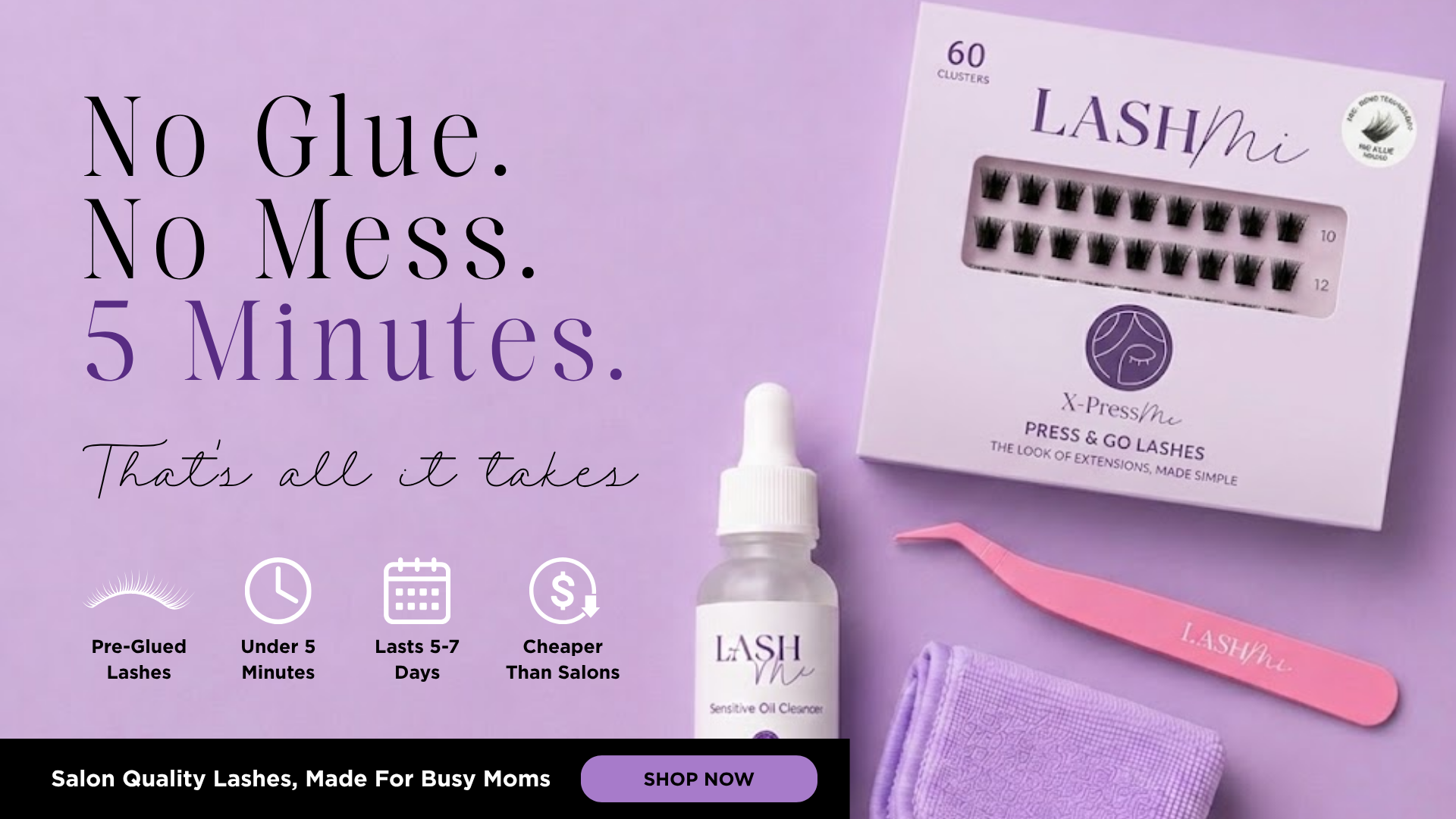 Lashmiaus Facebook ad: DIY Press-On Lash Kits