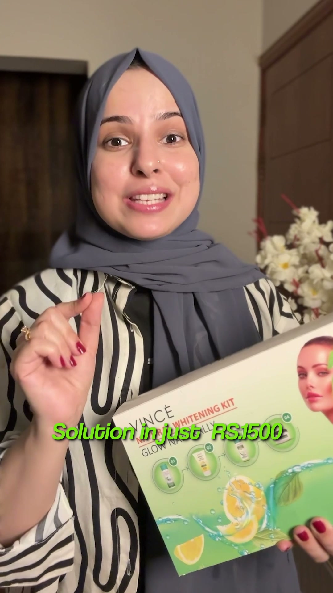 Vince Care Facebook ad: Whitening Kit - 15% OFF + Free Shipping