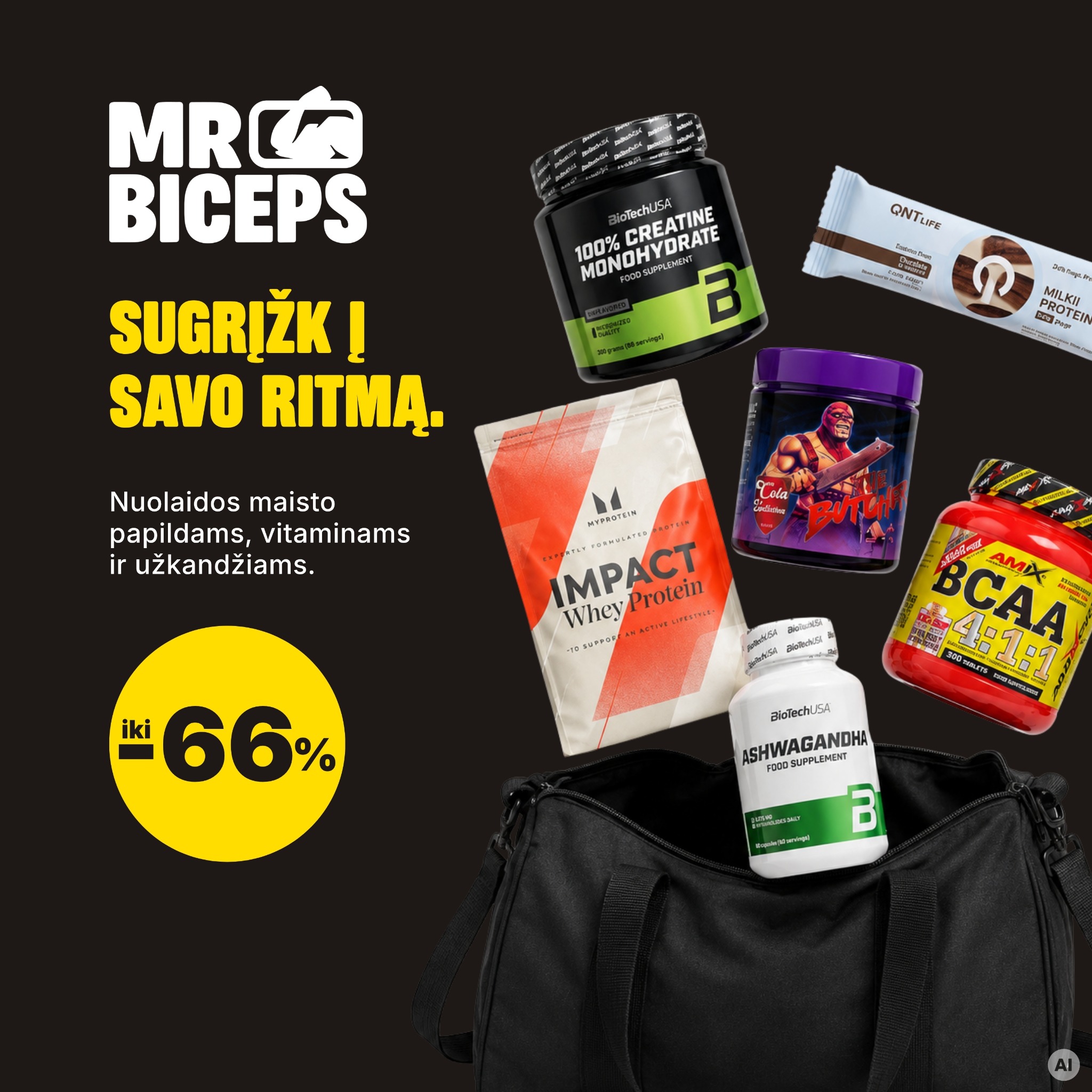 MrBiceps - Maisto Papildai Facebook ad