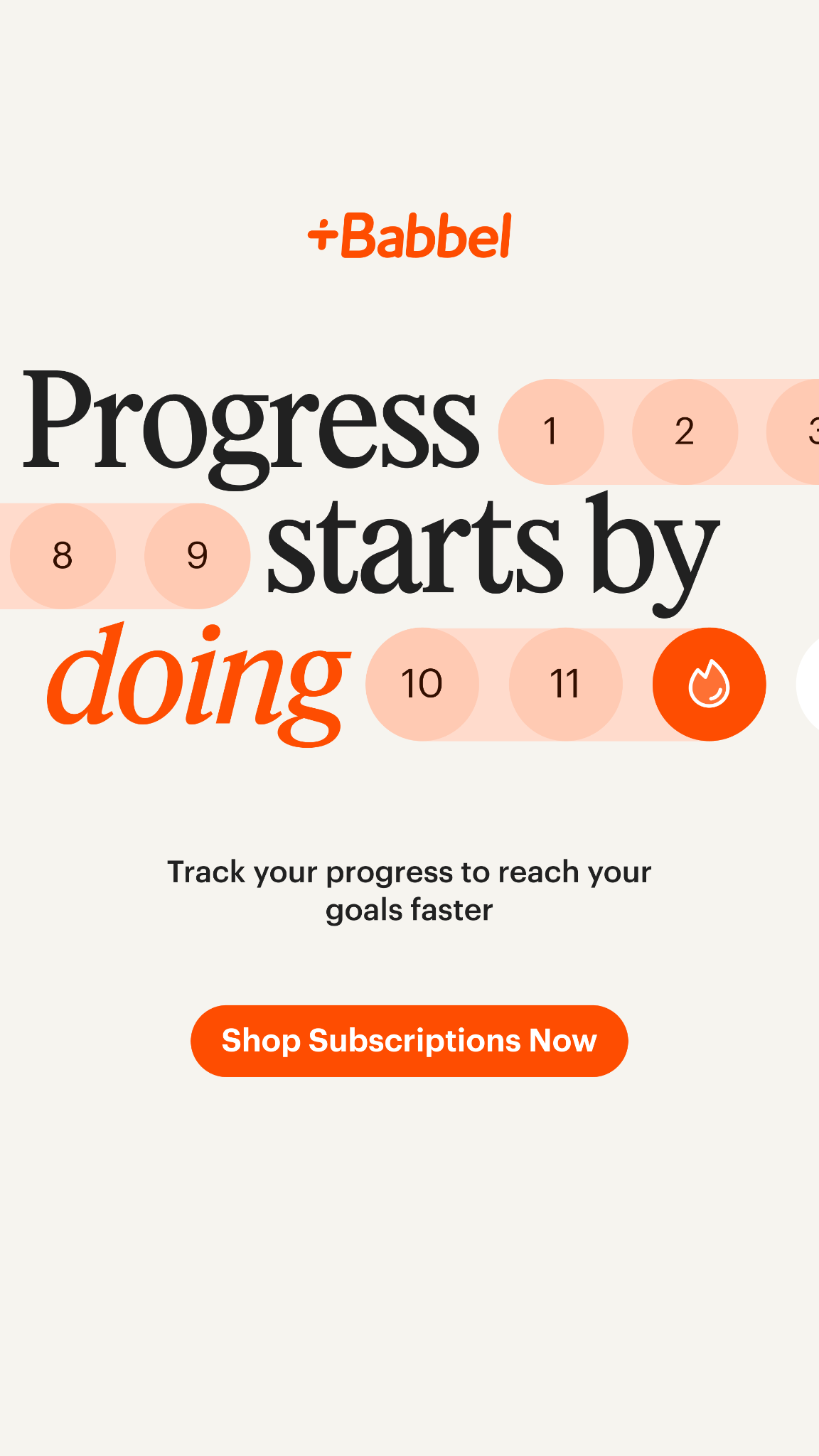 Babbel Facebook ad
