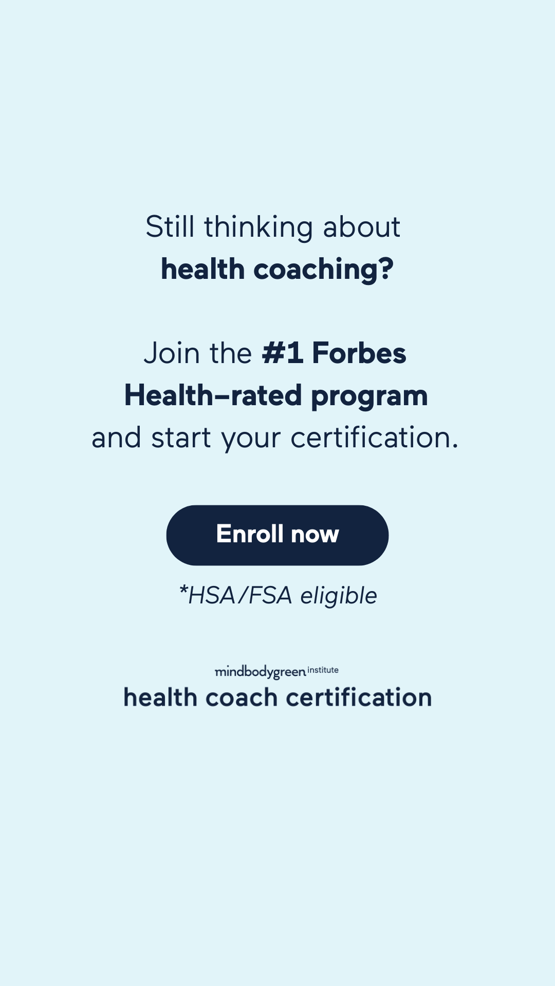 mindbodygreen Institute Facebook ad