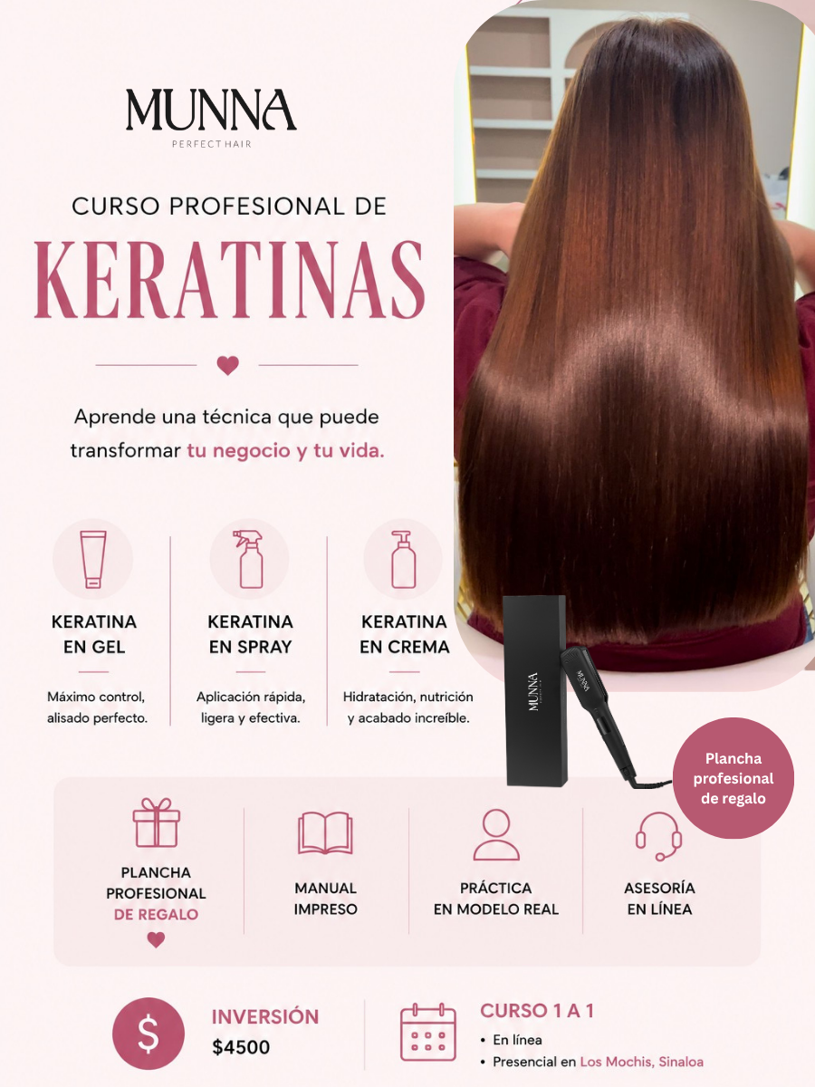 MUNNA perfect hair Facebook ad: Escríbenos para apartar tu lugar