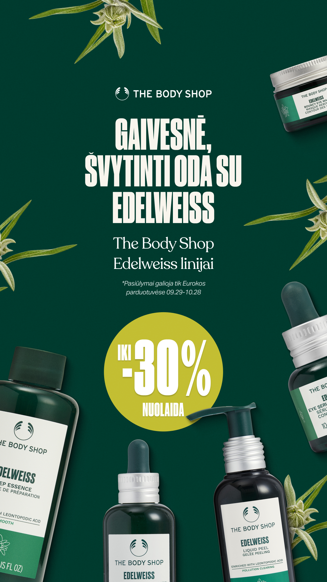 EUROKOS Facebook ad: Drėkinimas tavo odai