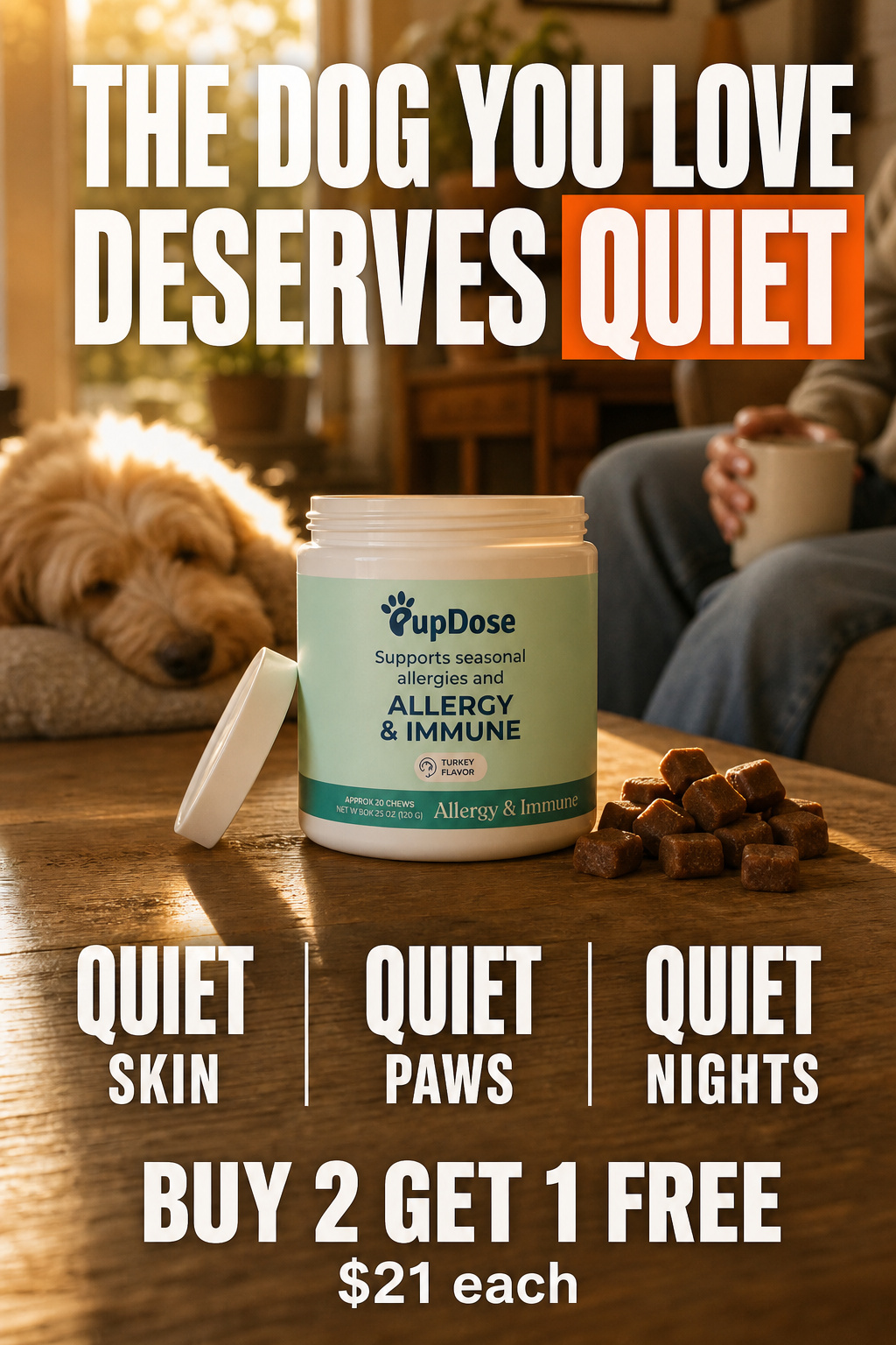 Karen Thompson, Vet Tech Facebook ad: Your Dog Deserves To Stop Scratching