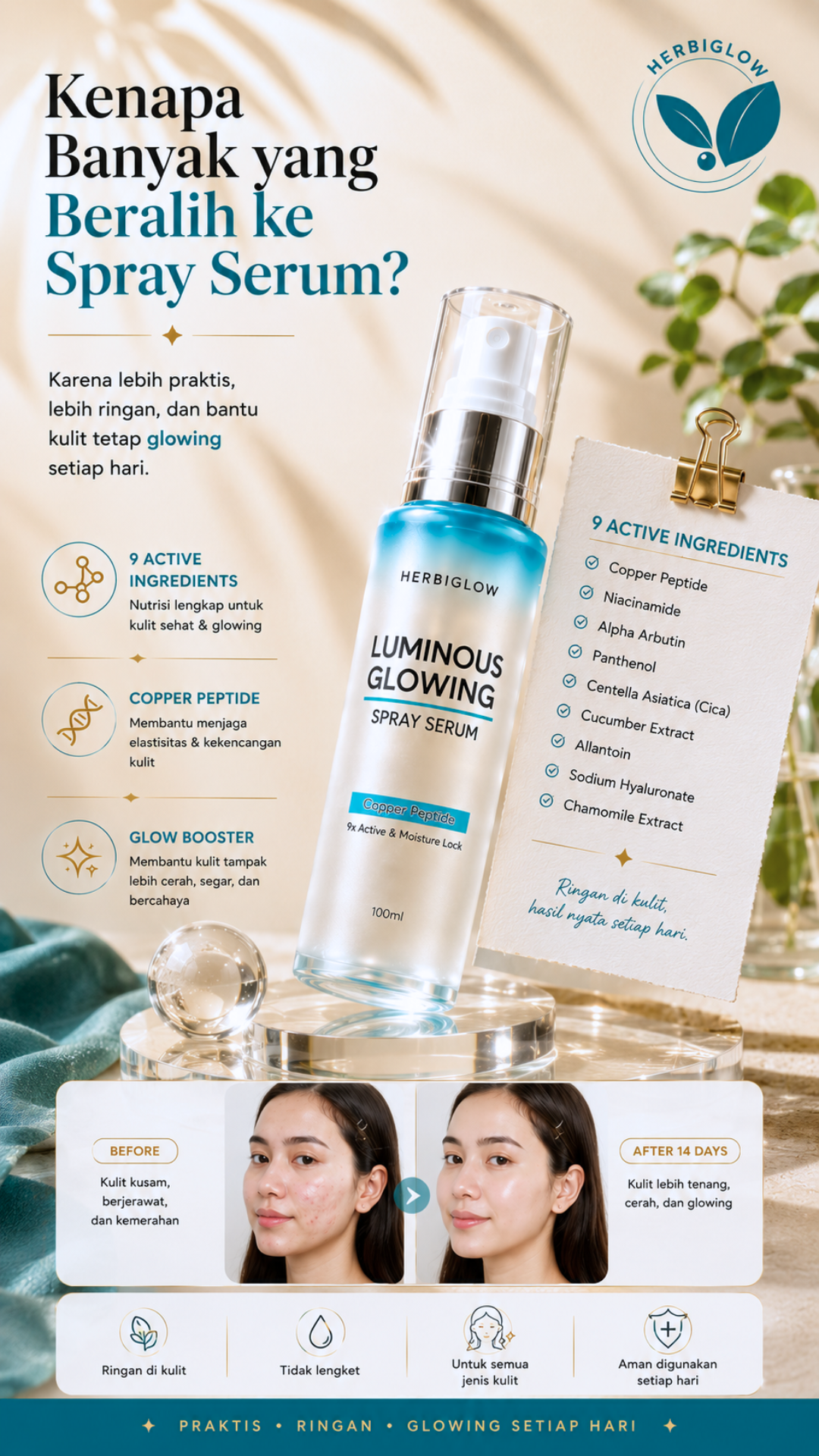 Herbiglow Natural Skincare Indonesia Facebook ad