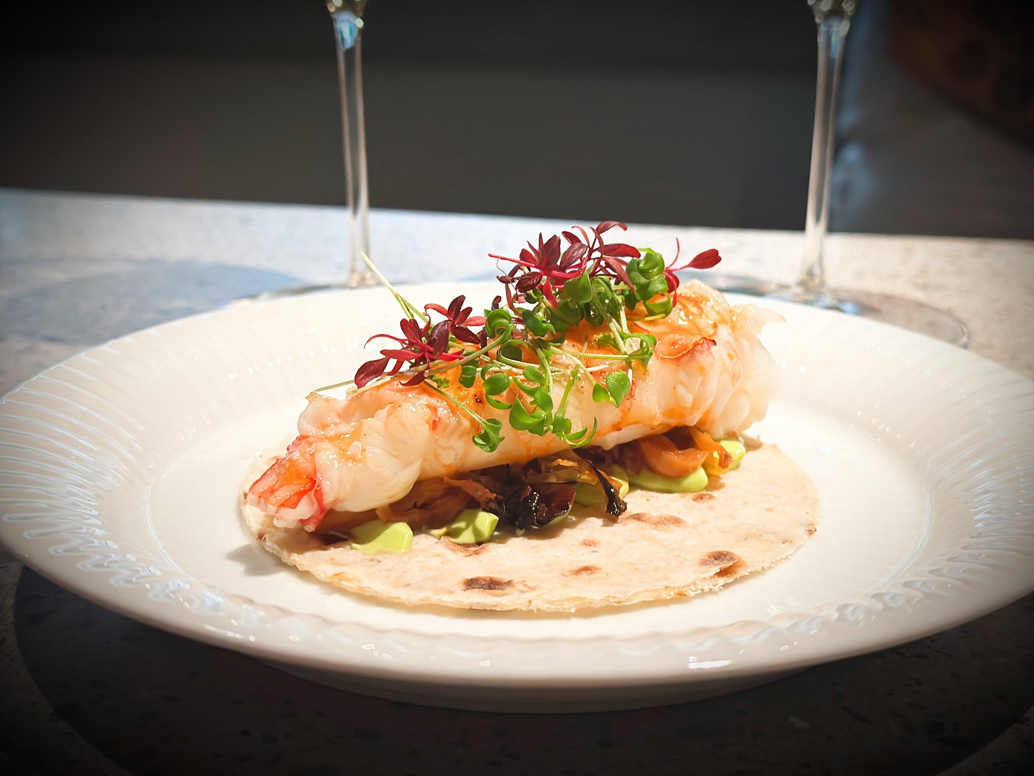 Restaurant Substans Facebook ad: Langoustine taco… no need to wait for Friday