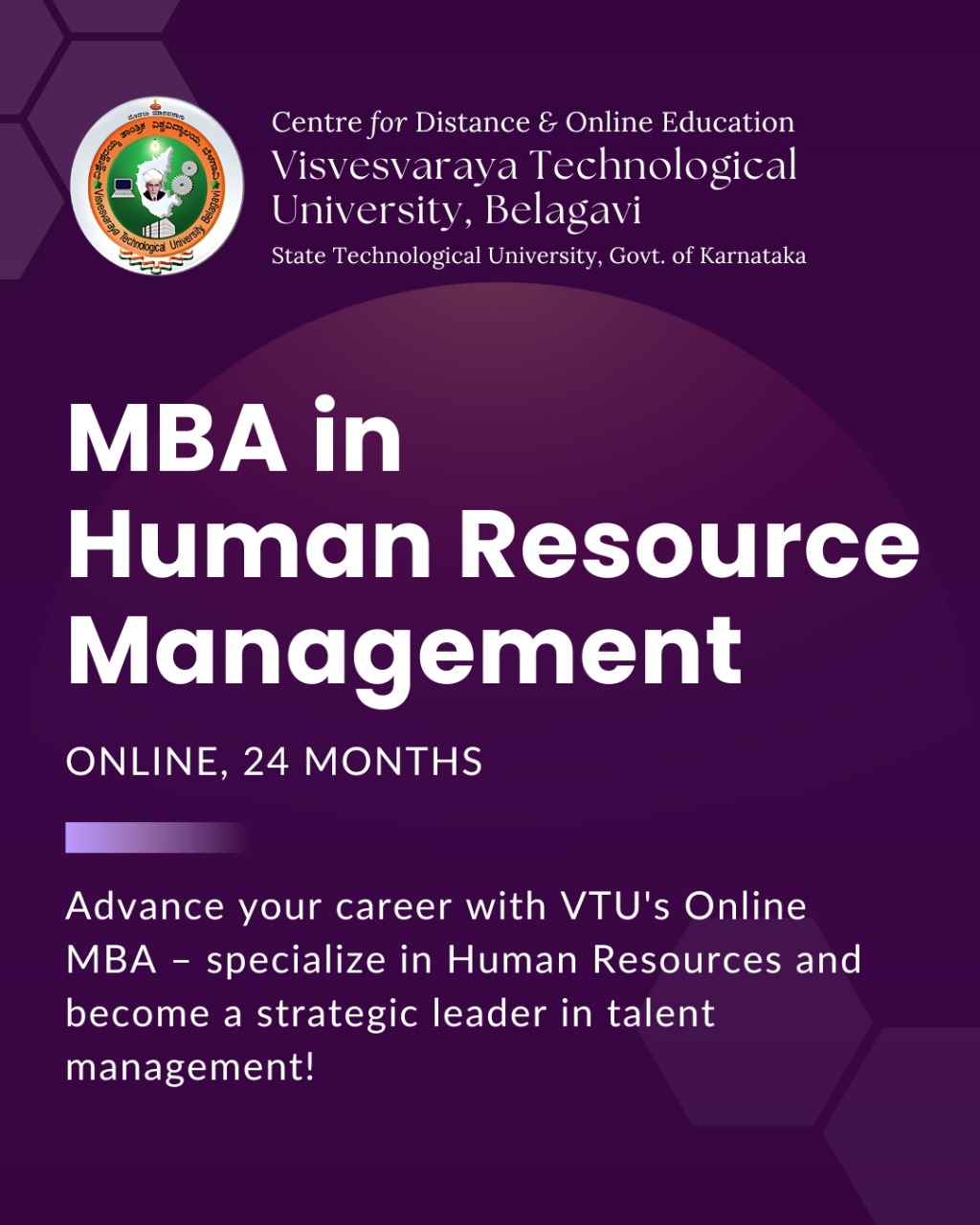 VTU Online : Center for Online Education Facebook ad