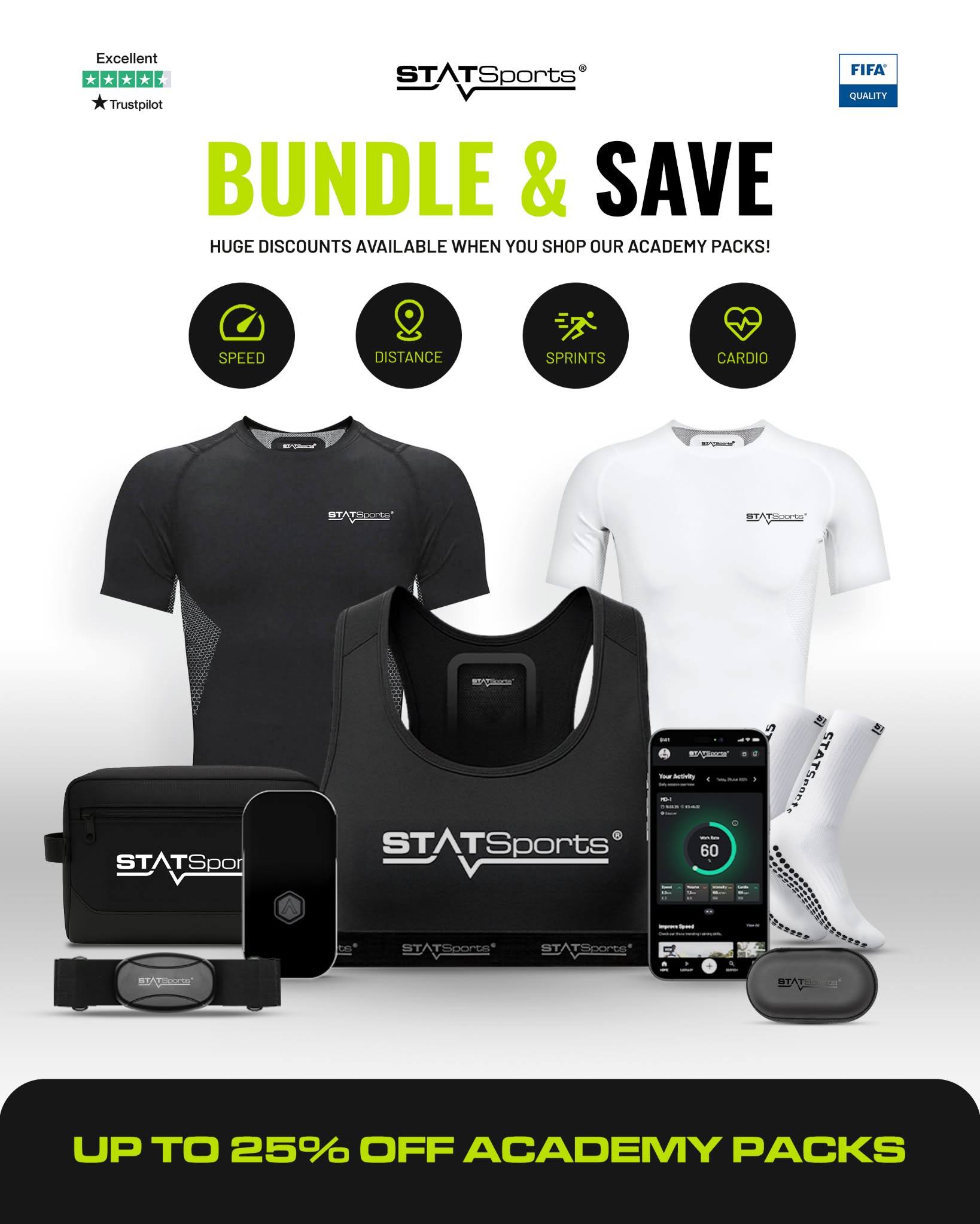 STATSports Facebook ad: Up to 25% Off Academy Packs