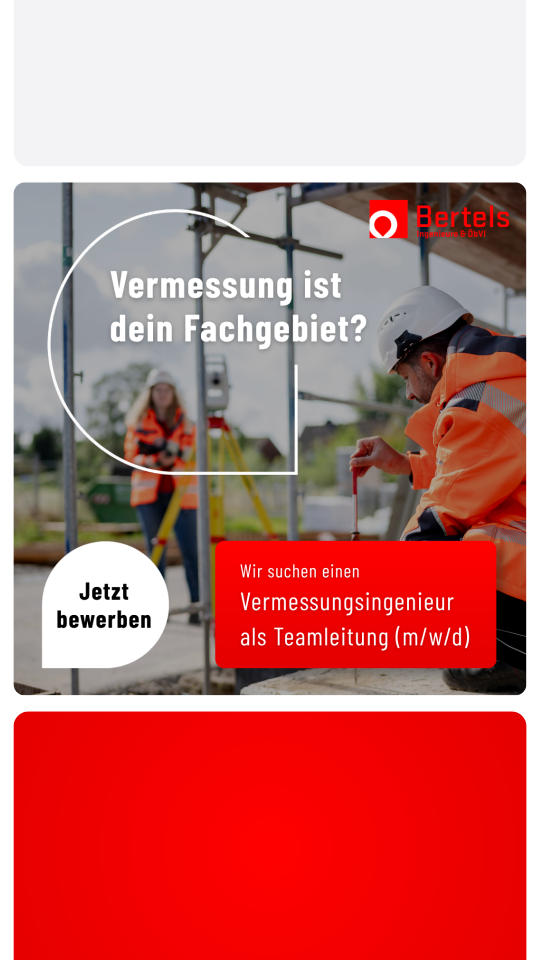 Bertels Ingenieure & ÖBVI Facebook ad: Perspektive entdecken