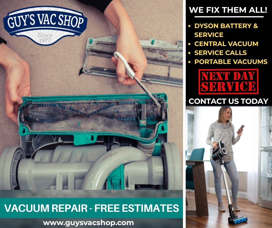 Guy's Vac Shop Facebook ad: Vacuum Cleaner Sales, Central Vacuum & Vacuum Repair in…