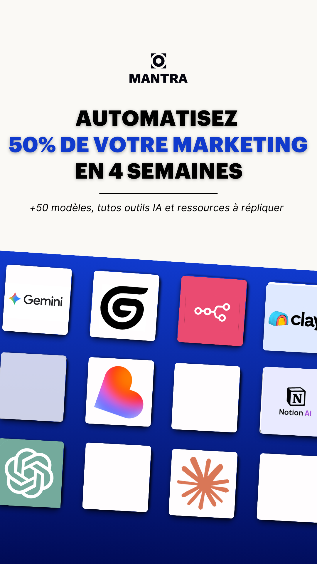 Mantra - ex-GrowthMakers Facebook ad from May 11, 2026