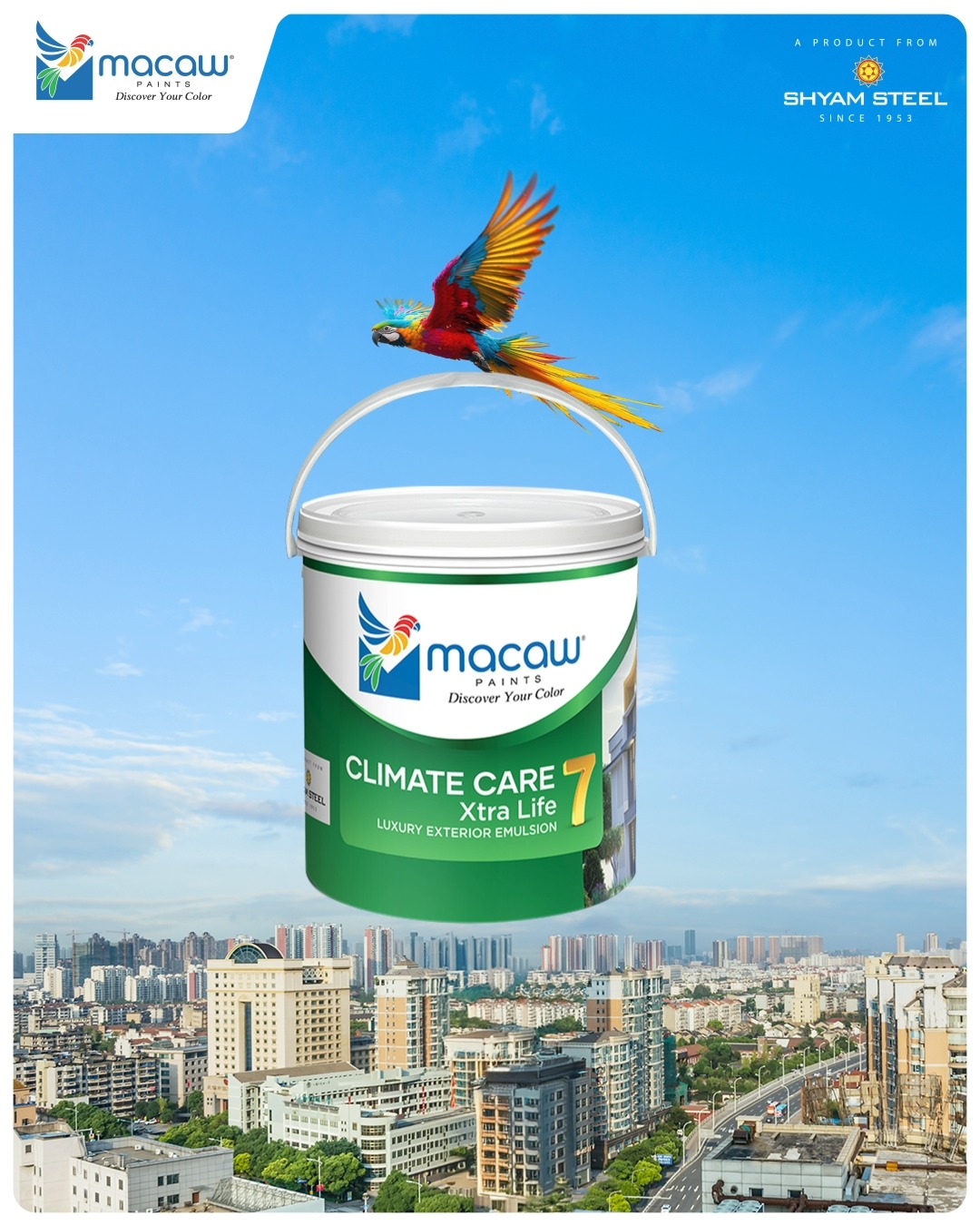 Macaw Paints Facebook ad: Brighten every wall with Macaw Paints!