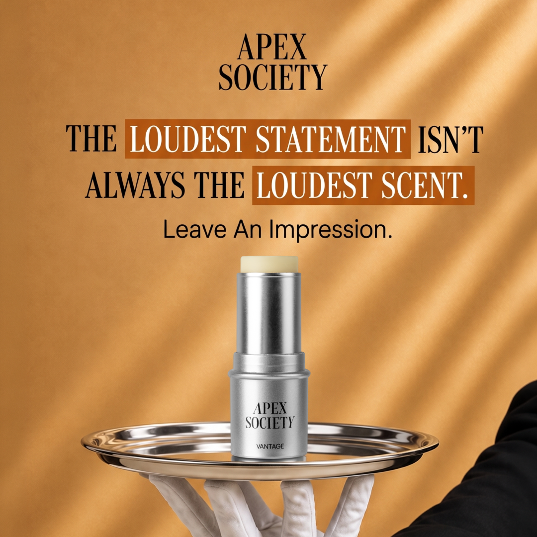 Apex Society - Solid Cologne Stick Facebook ad: The Scent That Makes Her Lean In