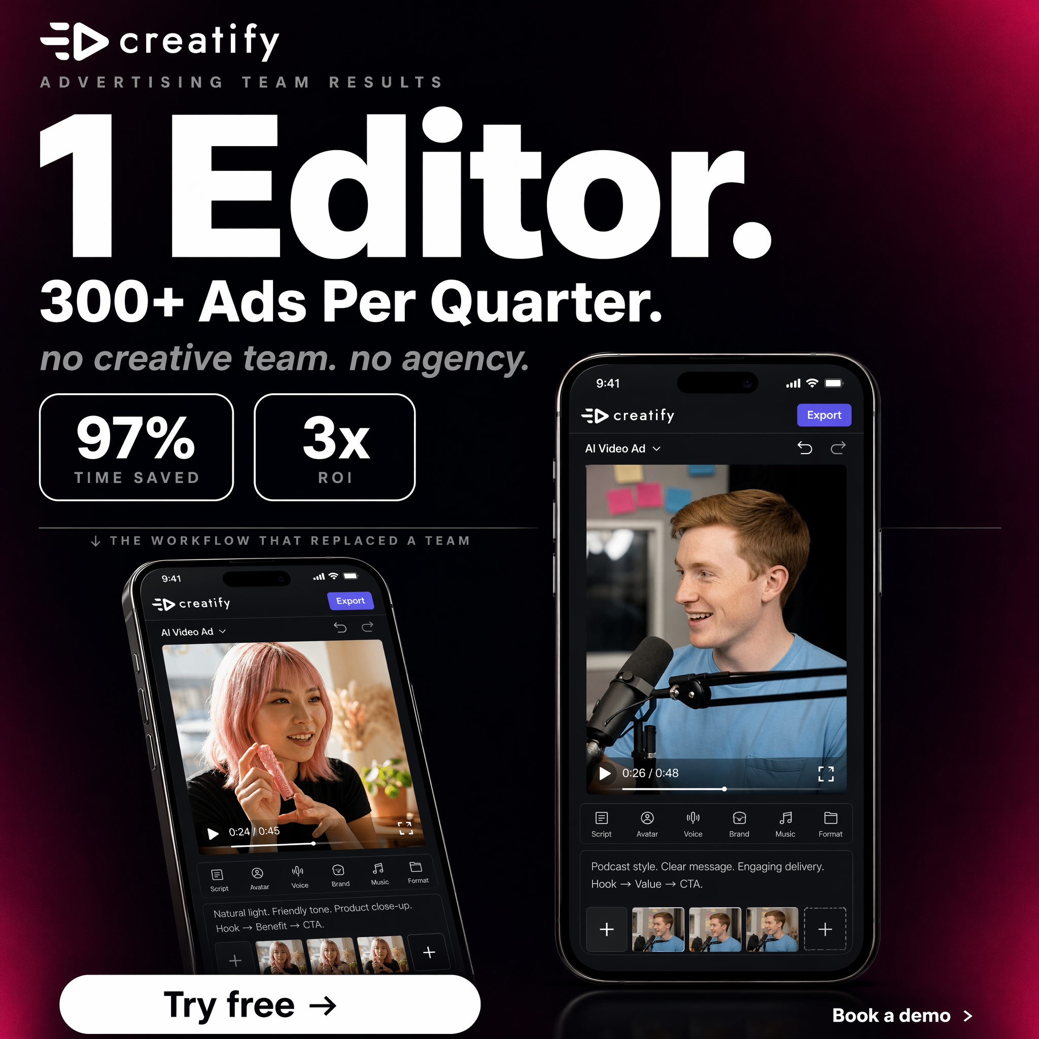 Creatify AI Facebook ad