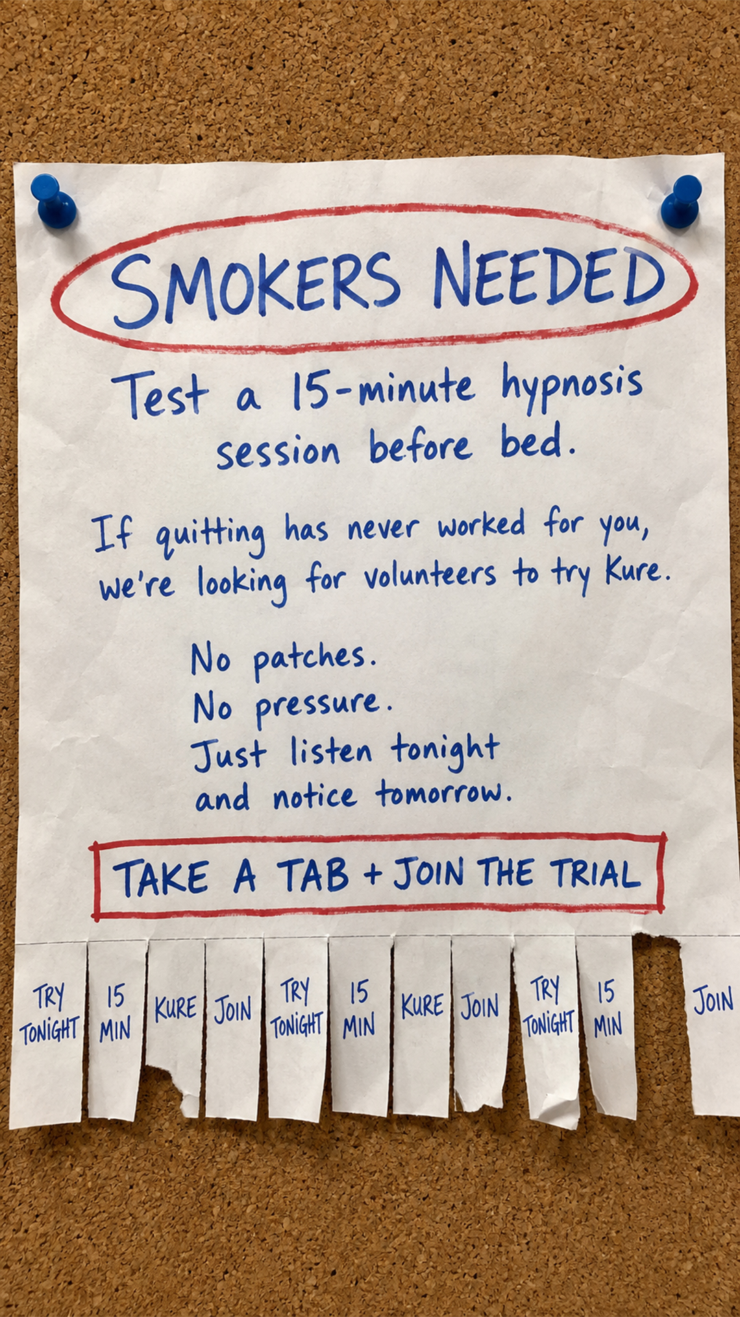 Hypnosis to Stop Smoking Facebook ad