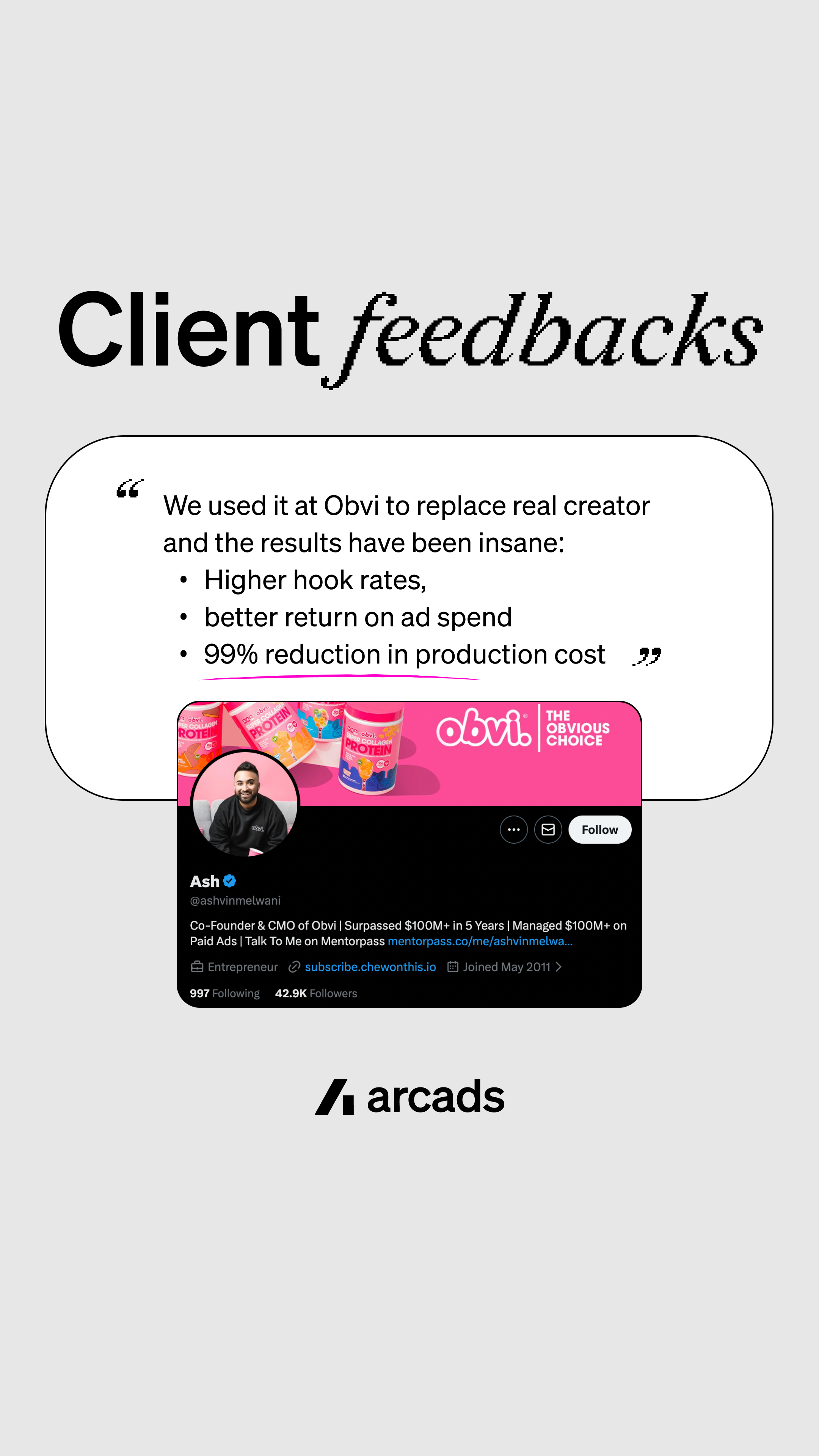 Arcads AI Facebook ad