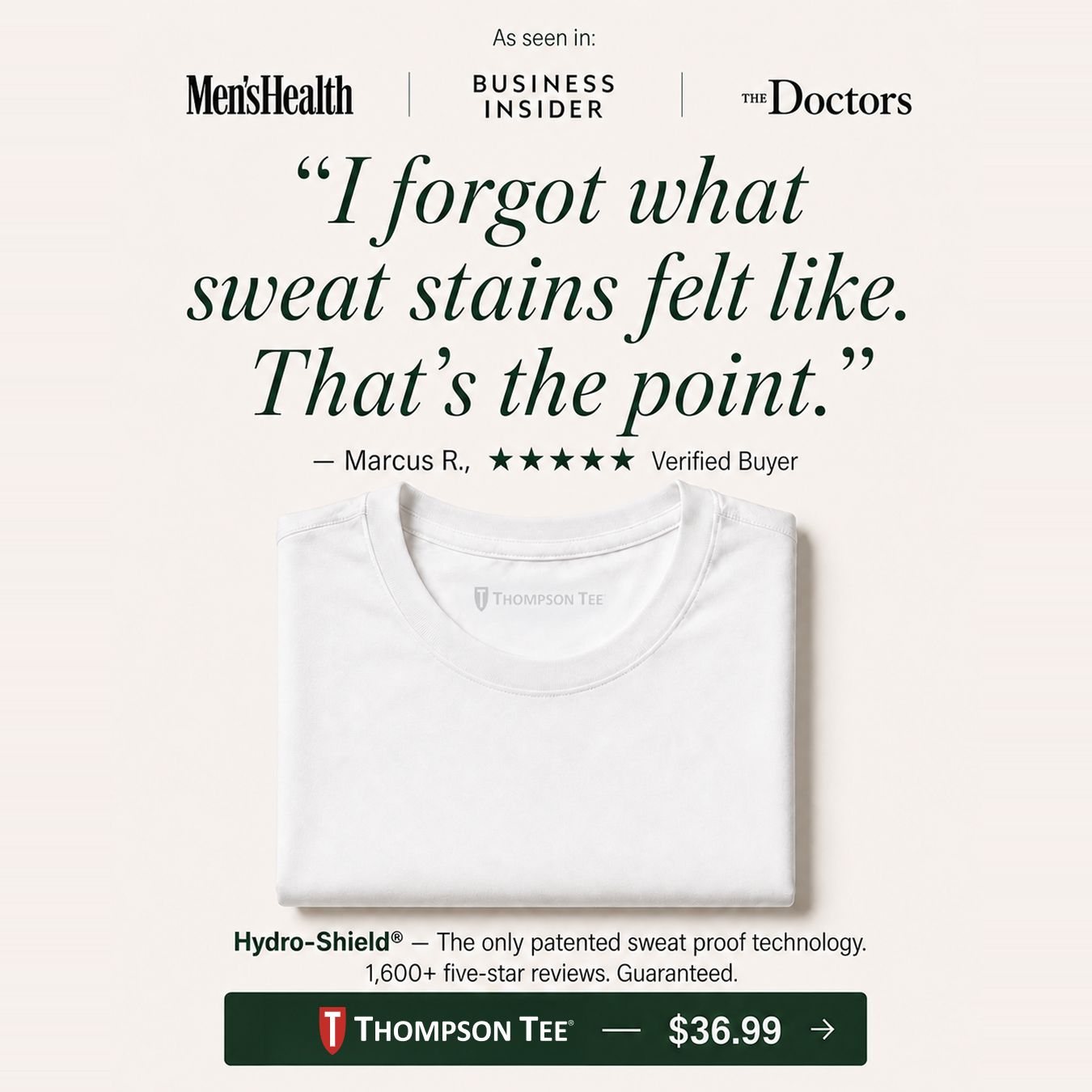 The Thompson Tee Facebook ad from Jun 10, 2026