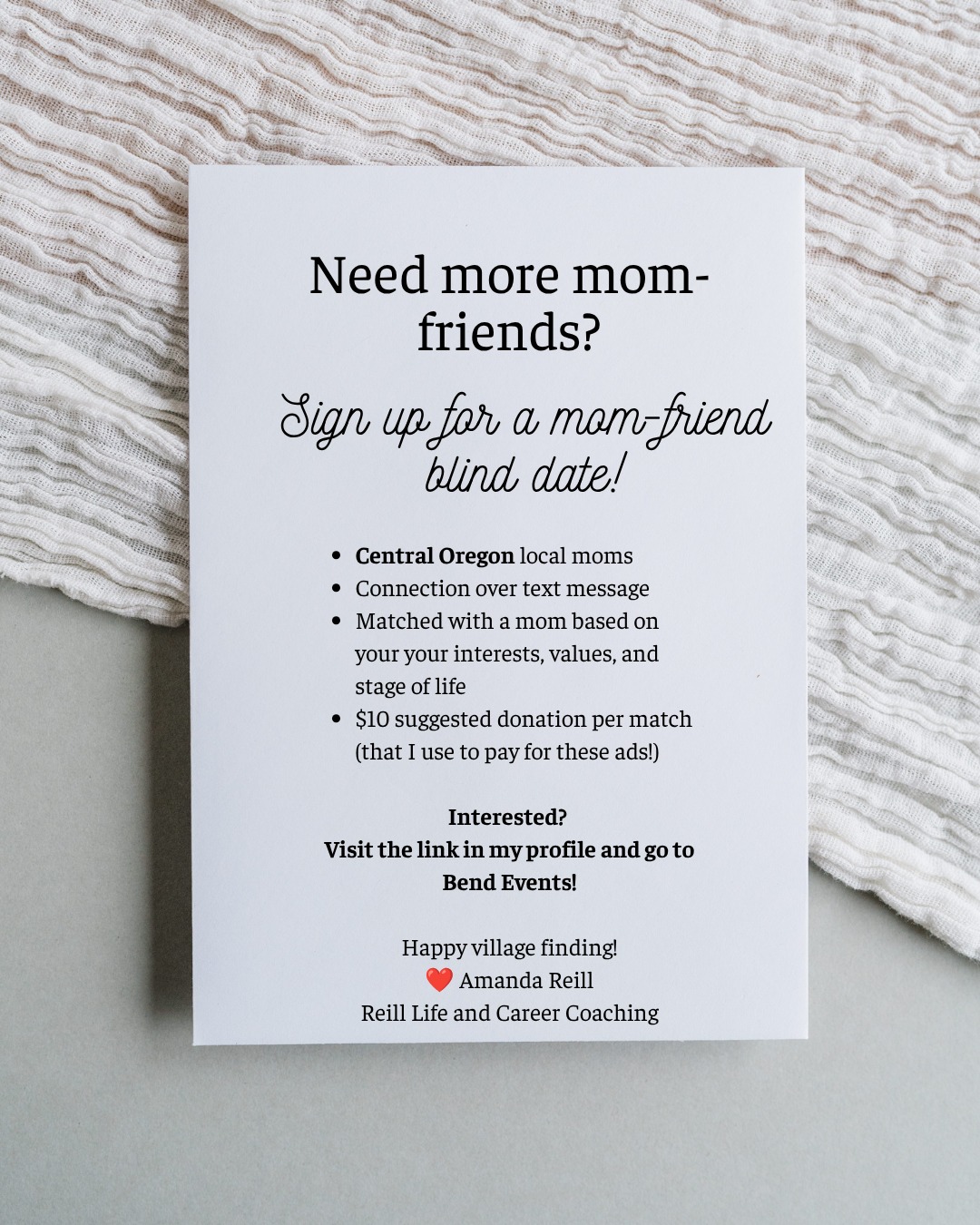 reill_life Facebook ad: Find it awkward to ask another mom for…