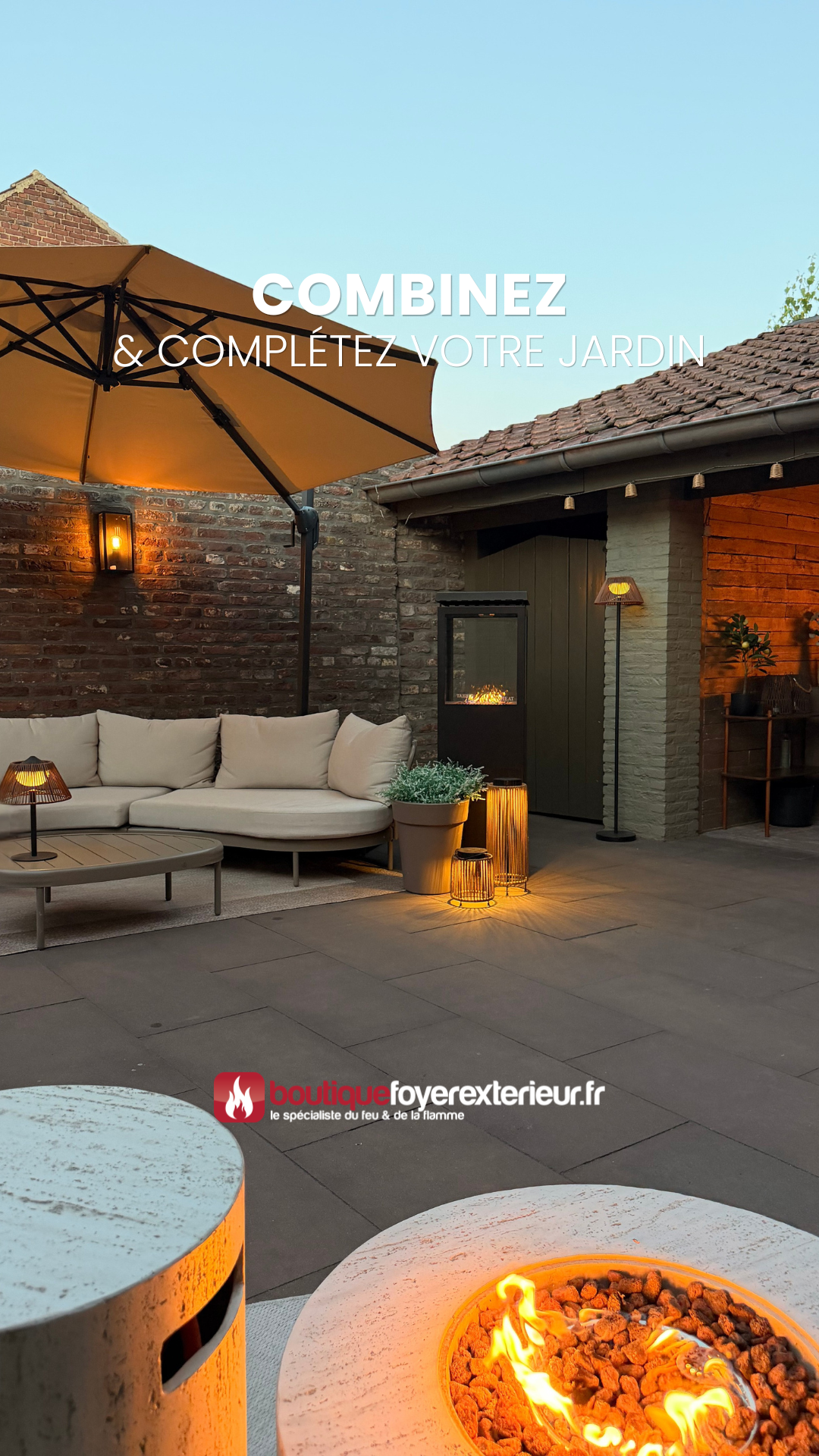 Boutiquefoyerexterieur.fr Facebook ad: Un jardin complet en un seul clic!