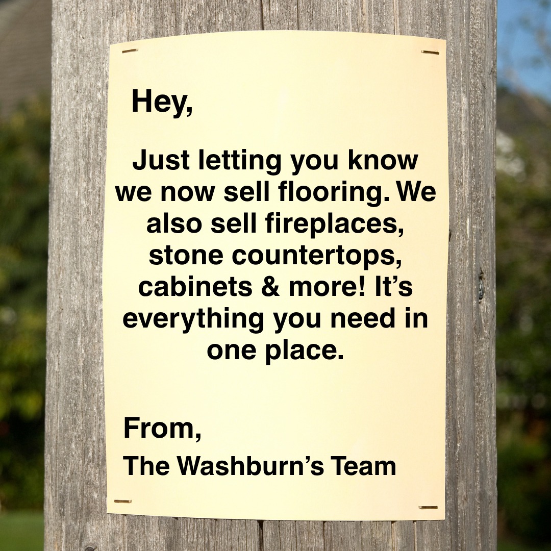 Washburn's Home Furnishings Facebook ad