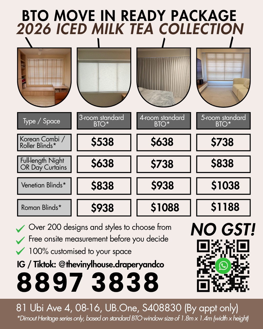 The Vinyl House/Drapery & Co. Facebook ad: Transform your home into a space that feels…