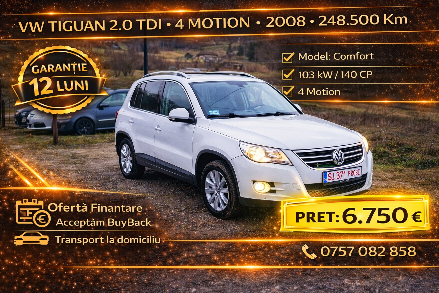 Adipol Automobile - Vanzari auto second-hand Facebook ad: VW Tiguan 2.0 TDI 4Motion • 2008 •…