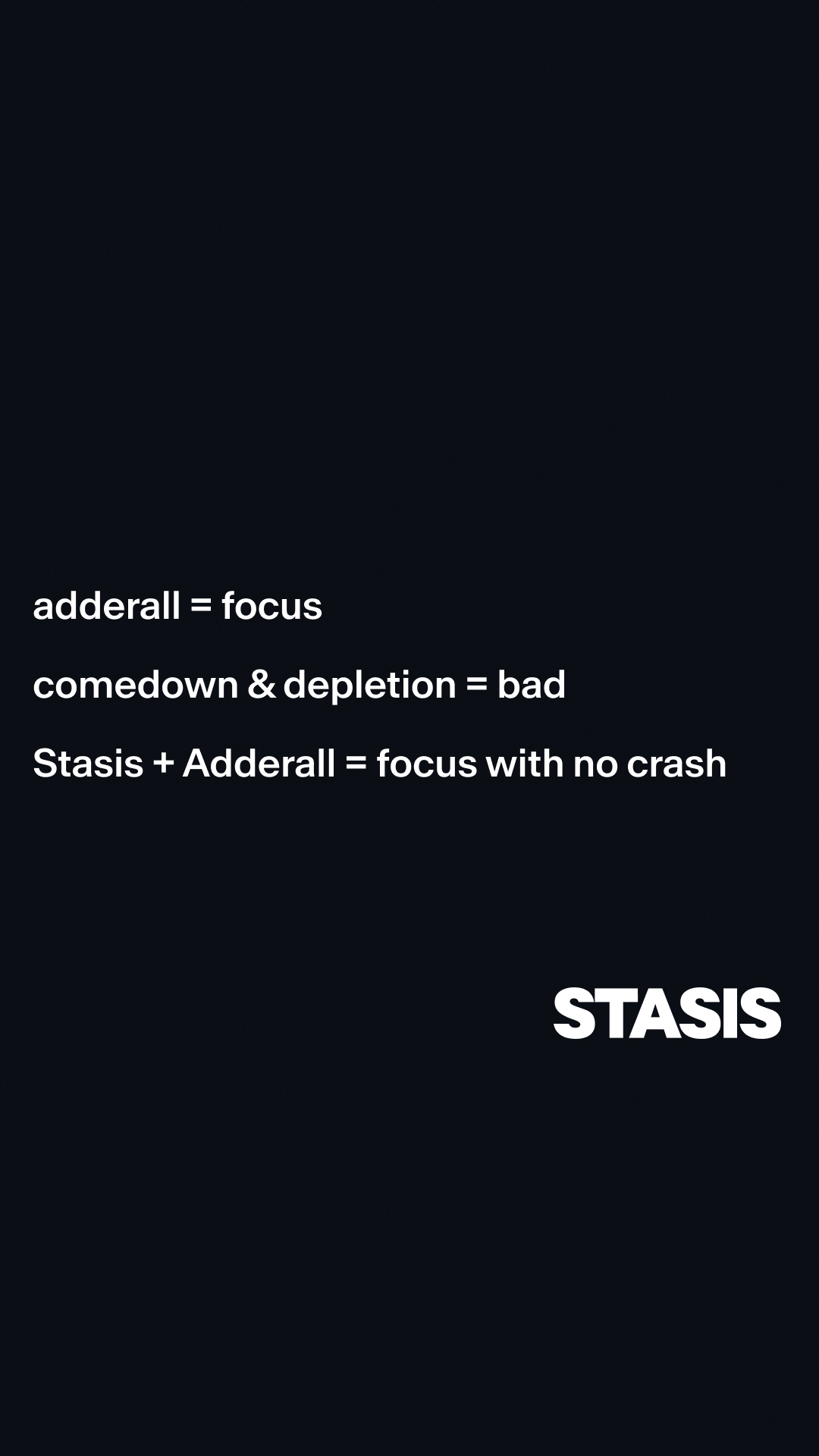 Stasis Facebook ad