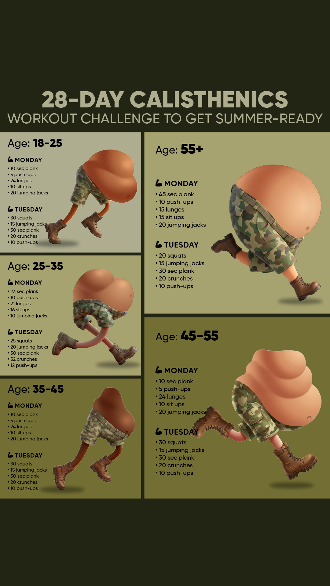 21 Day Calisthenics Challenge Facebook ad