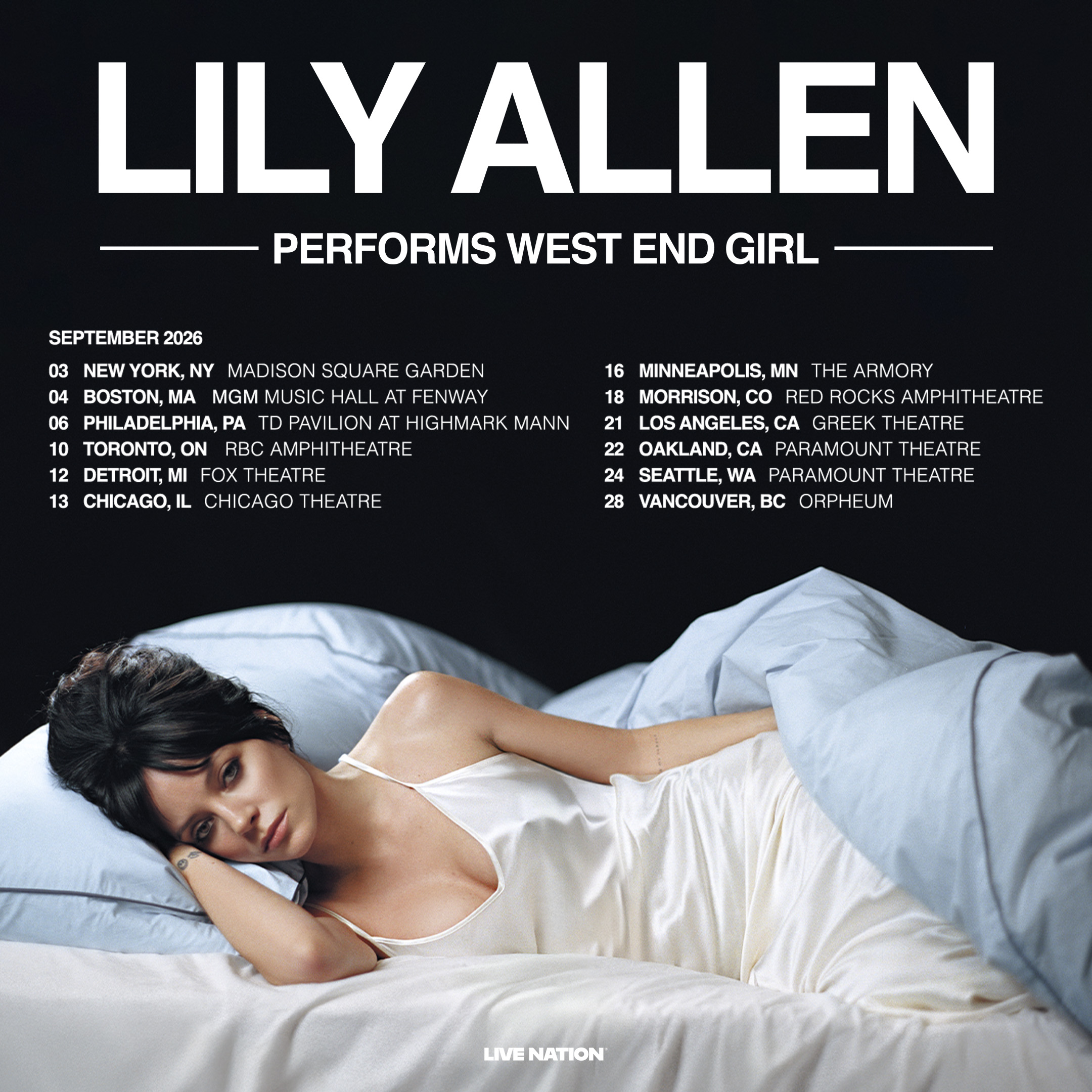 Lily Allen Facebook ad: See Lily Allen Live!