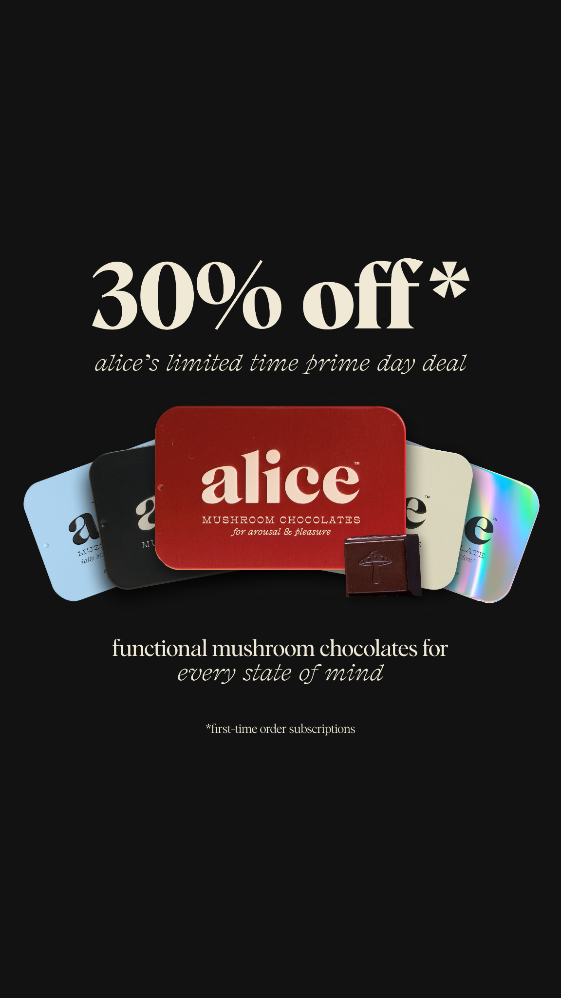 Alice Mushrooms Facebook ad