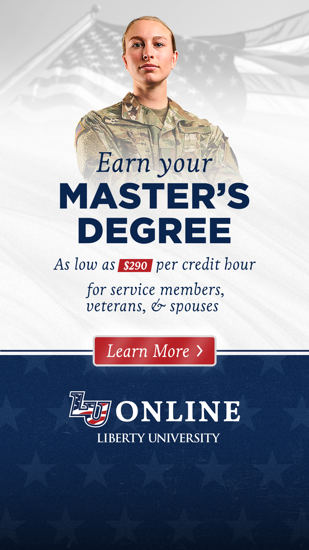 Liberty University Online Programs Facebook ad
