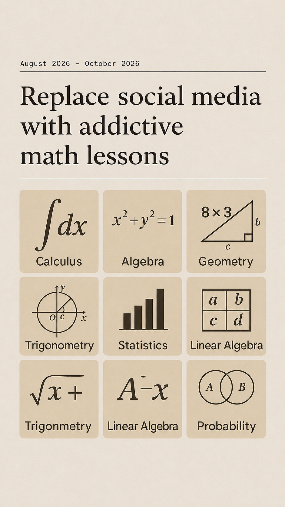 SmartyMe: Math Games Lab Facebook ad: Addictive Math Games that actually make you smarter