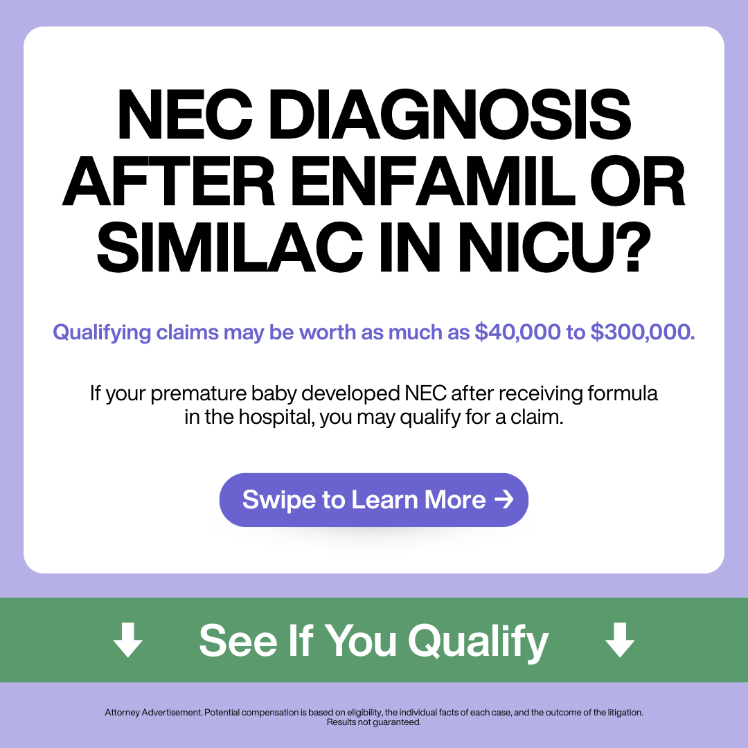 NEC Infant Formula Claims Facebook ad