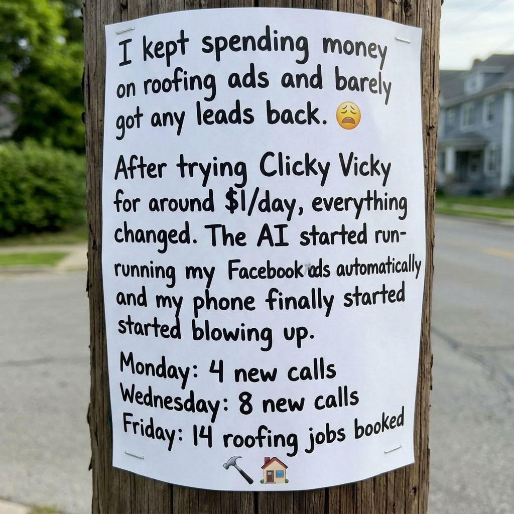 Clicky Vicky - AI Ads Maker Facebook ad from May 28, 2026