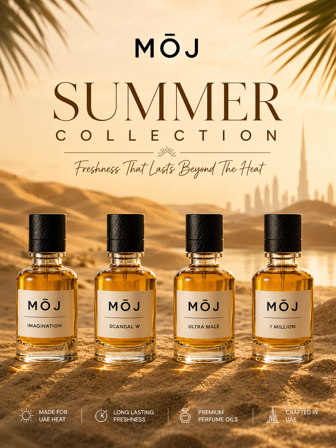 Moj perfumes UAE Facebook ad: Summer Collections
