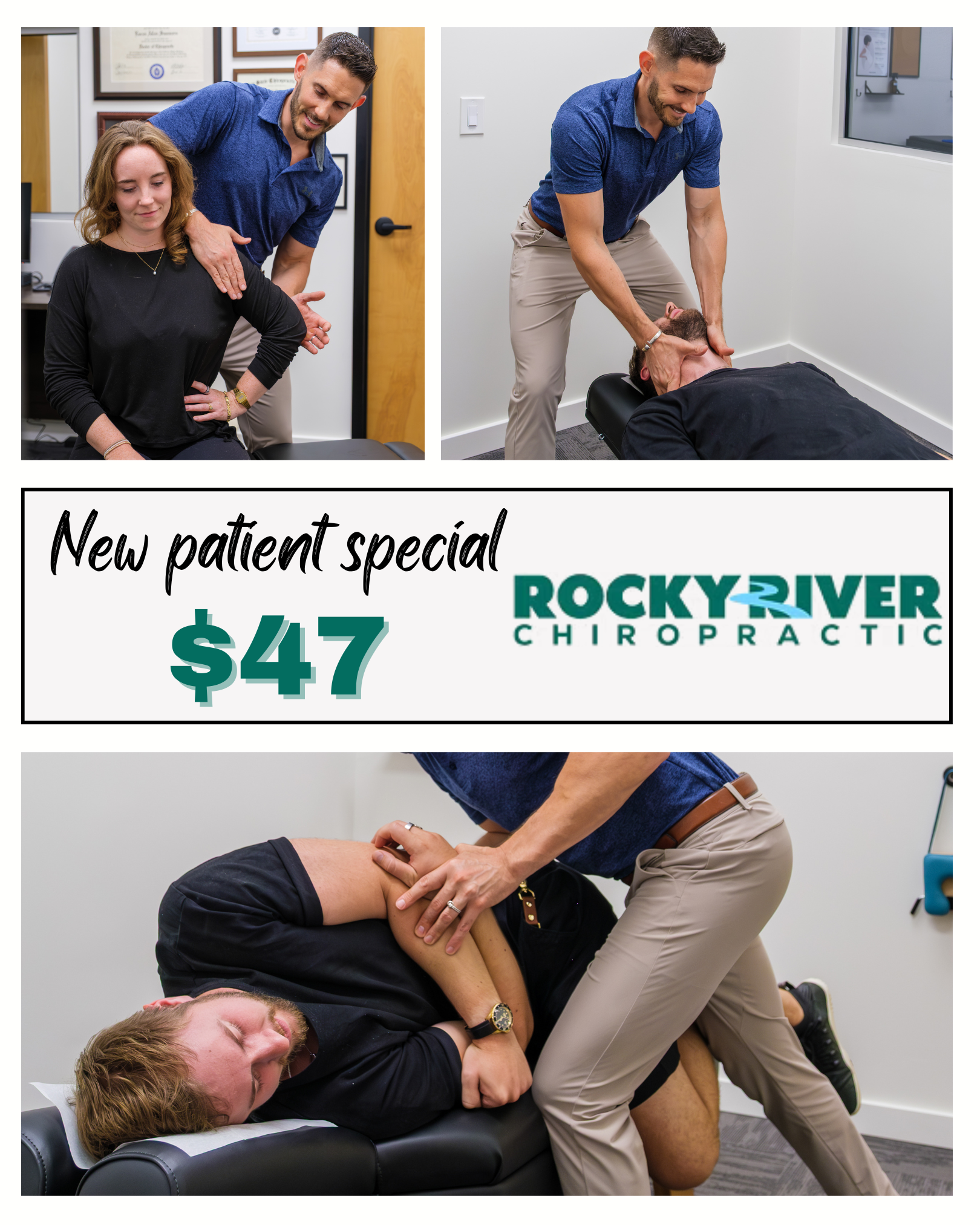 Rocky River Chiropractic Facebook ad: Got Pain? Get Expert Help For Only $47!