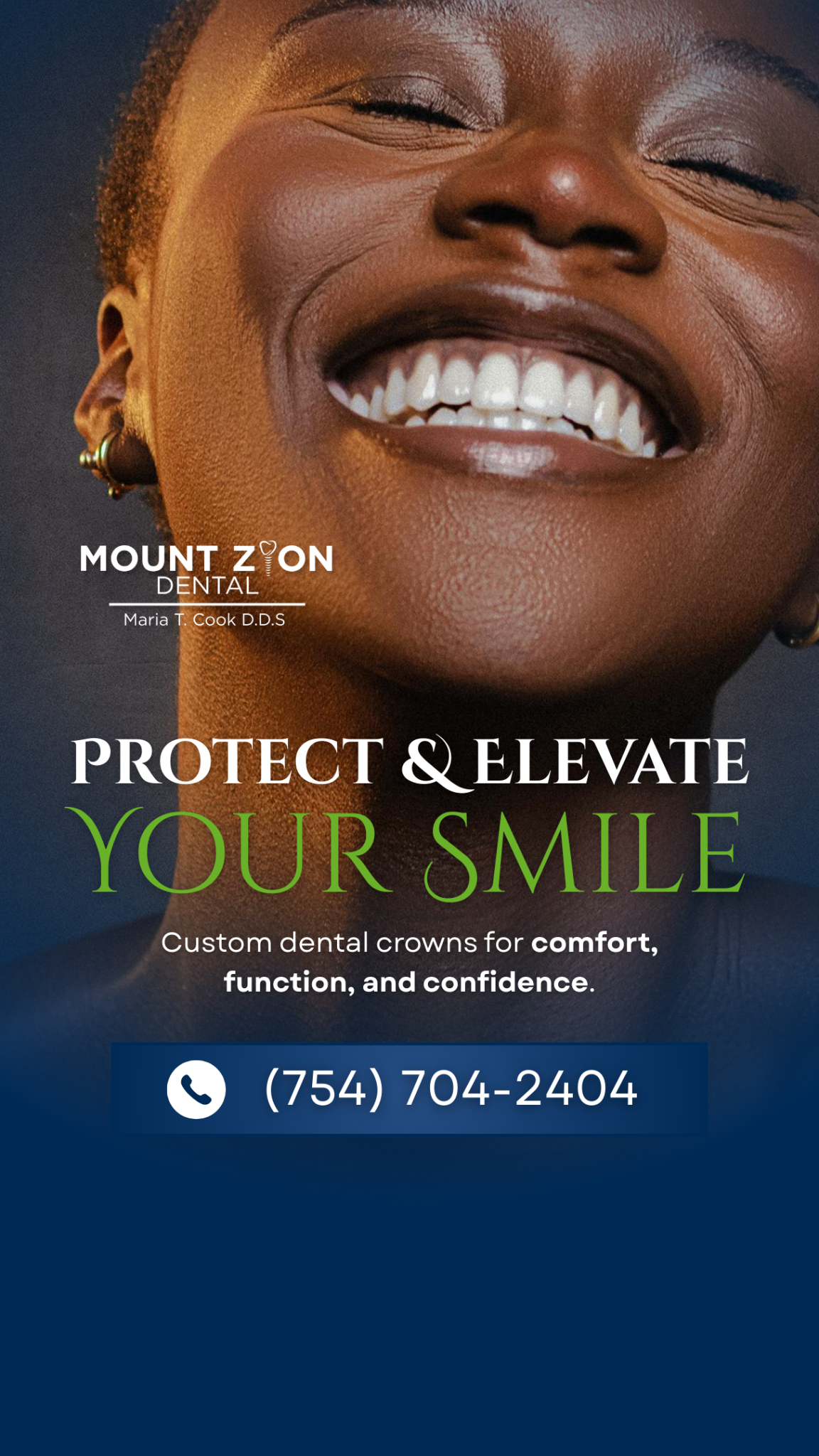 Mount Zion Dental - Dr. Maria Teresa Cook Facebook ad from Nov 27, 2025