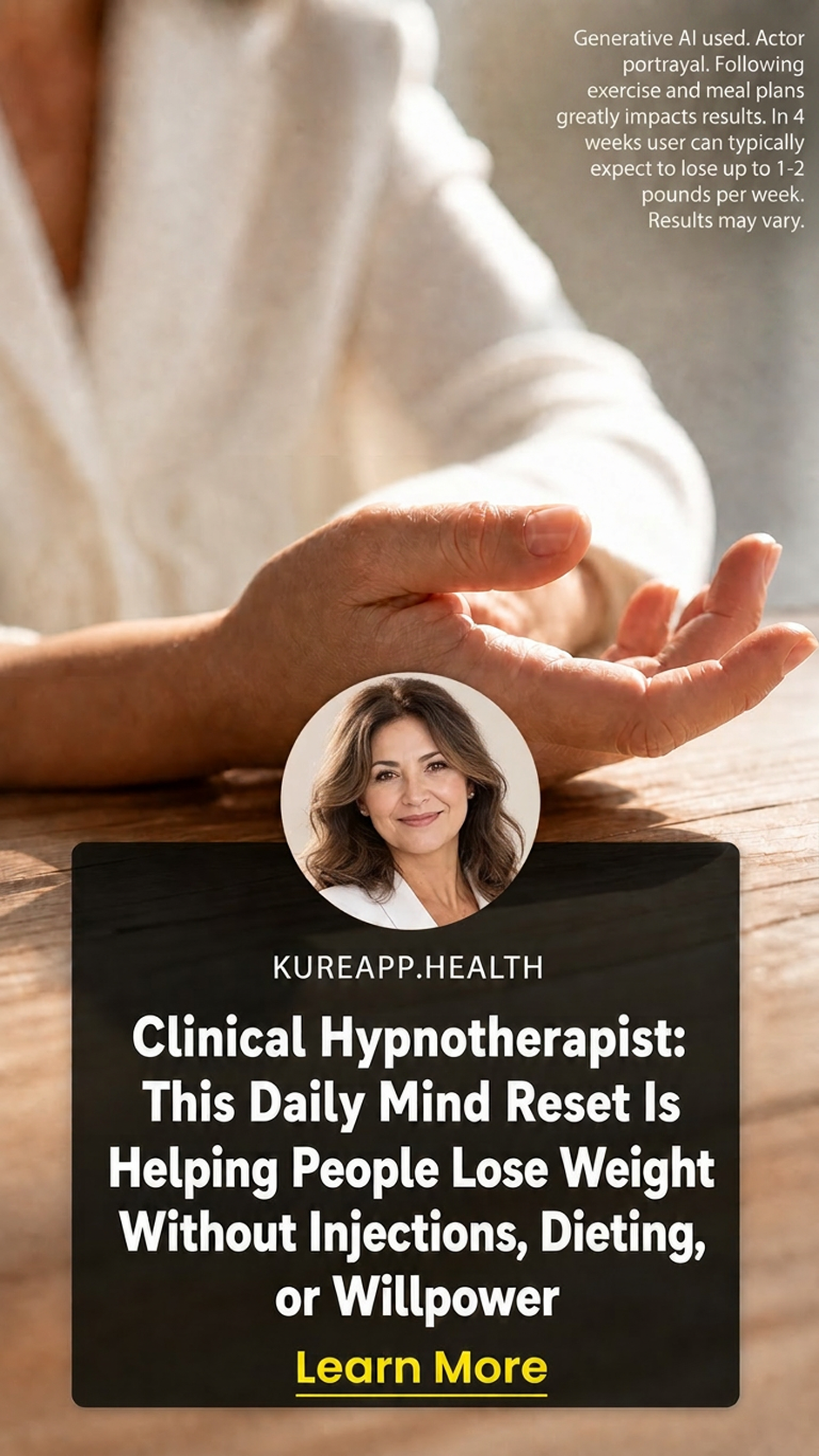 Hypnotherapist Diane Everlynn Facebook ad: Press play. Close your eyes. Change everything