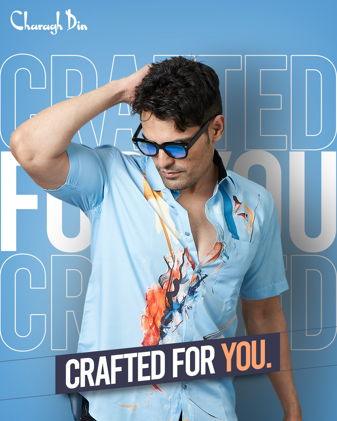 Charagh Din Shirts Facebook ad: Sharp shirts. Smarter style