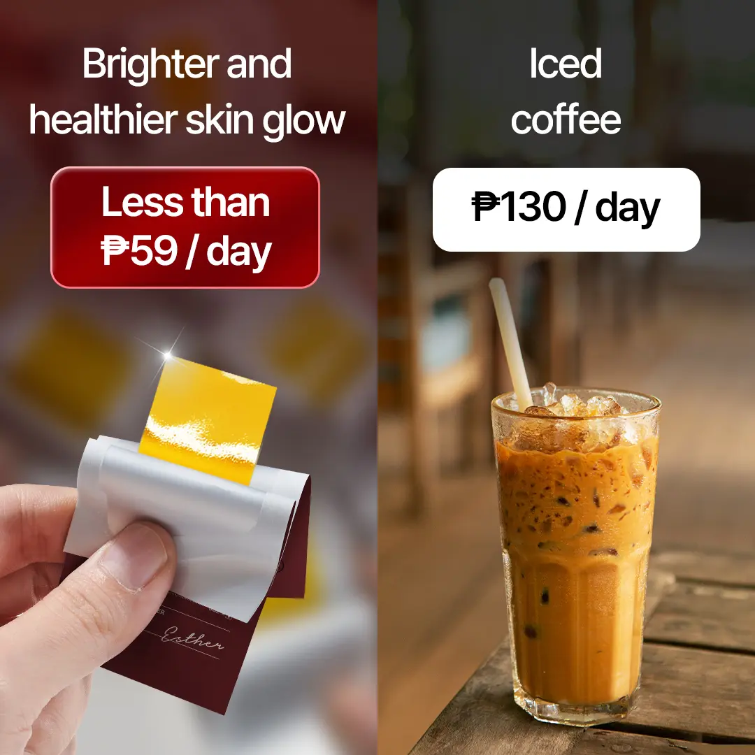 Esther Formula Facebook ad: 90% pure Glutathione