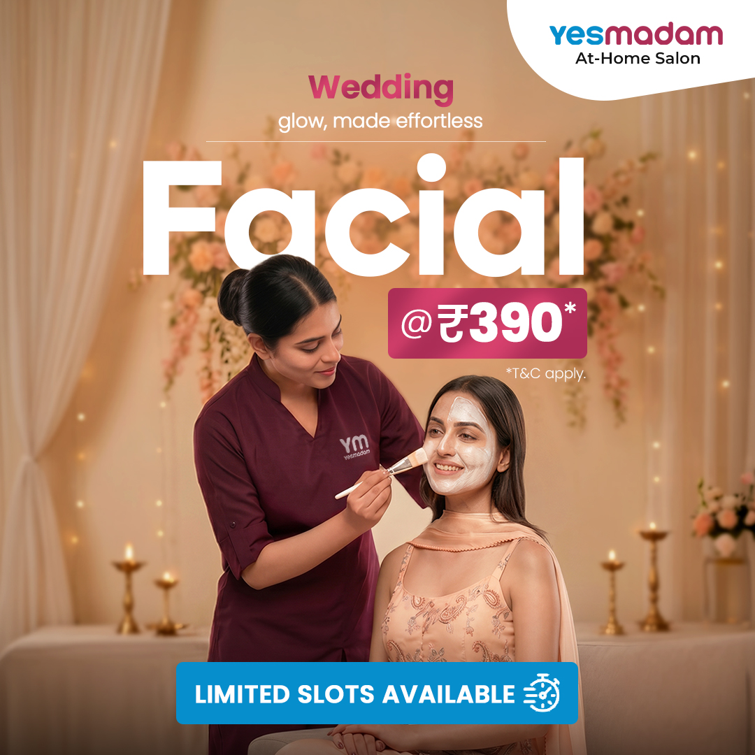 YesMadam Facebook ad: India's #1 Smart Salon at Your Home