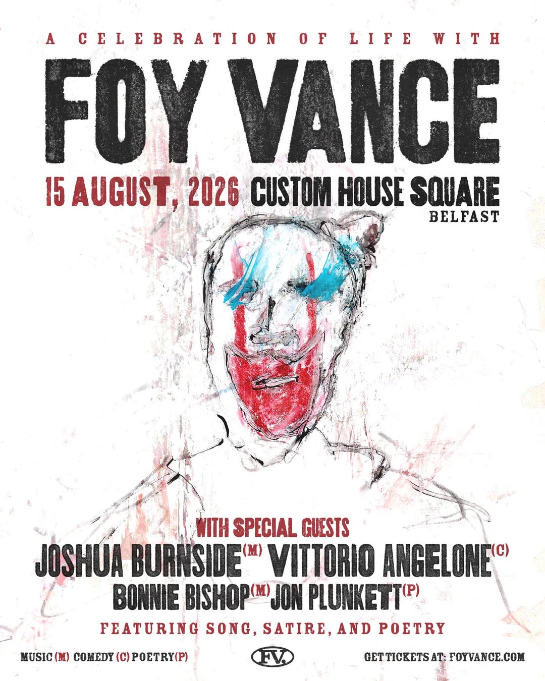 Joshua Burnside Facebook ad: Joshua Burnside supports Foy Vance at CHSq, August 15th