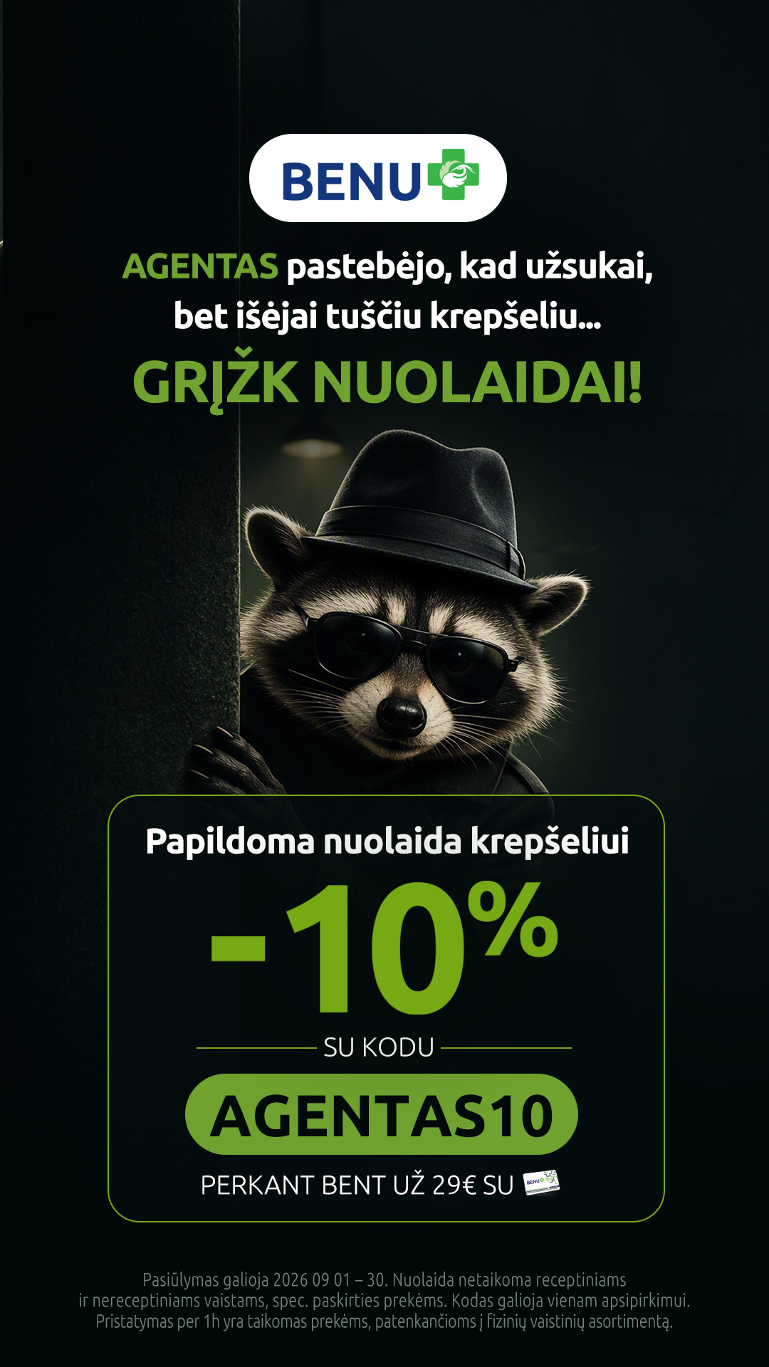BENU Vaistinė Facebook ad: Apsipirk benu.lt